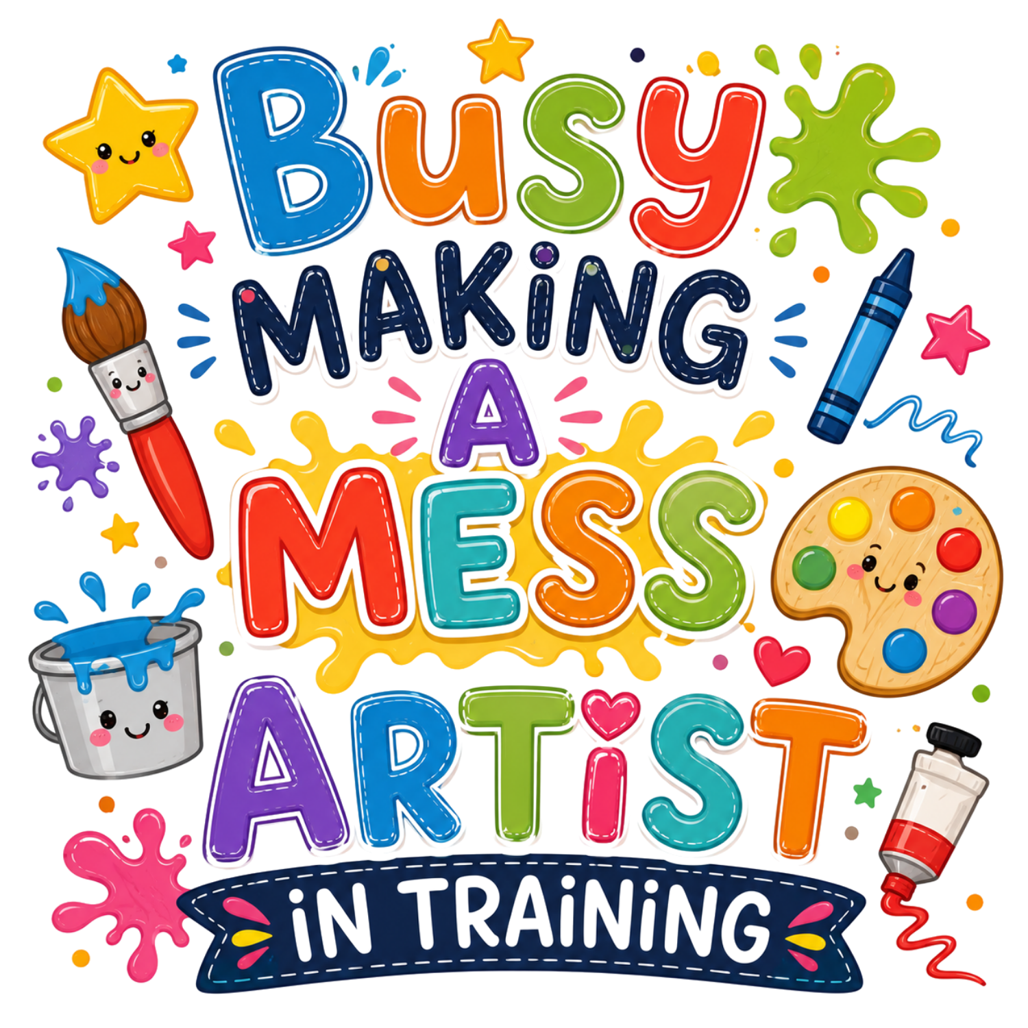 Busy Artist In Training DTF Transfer