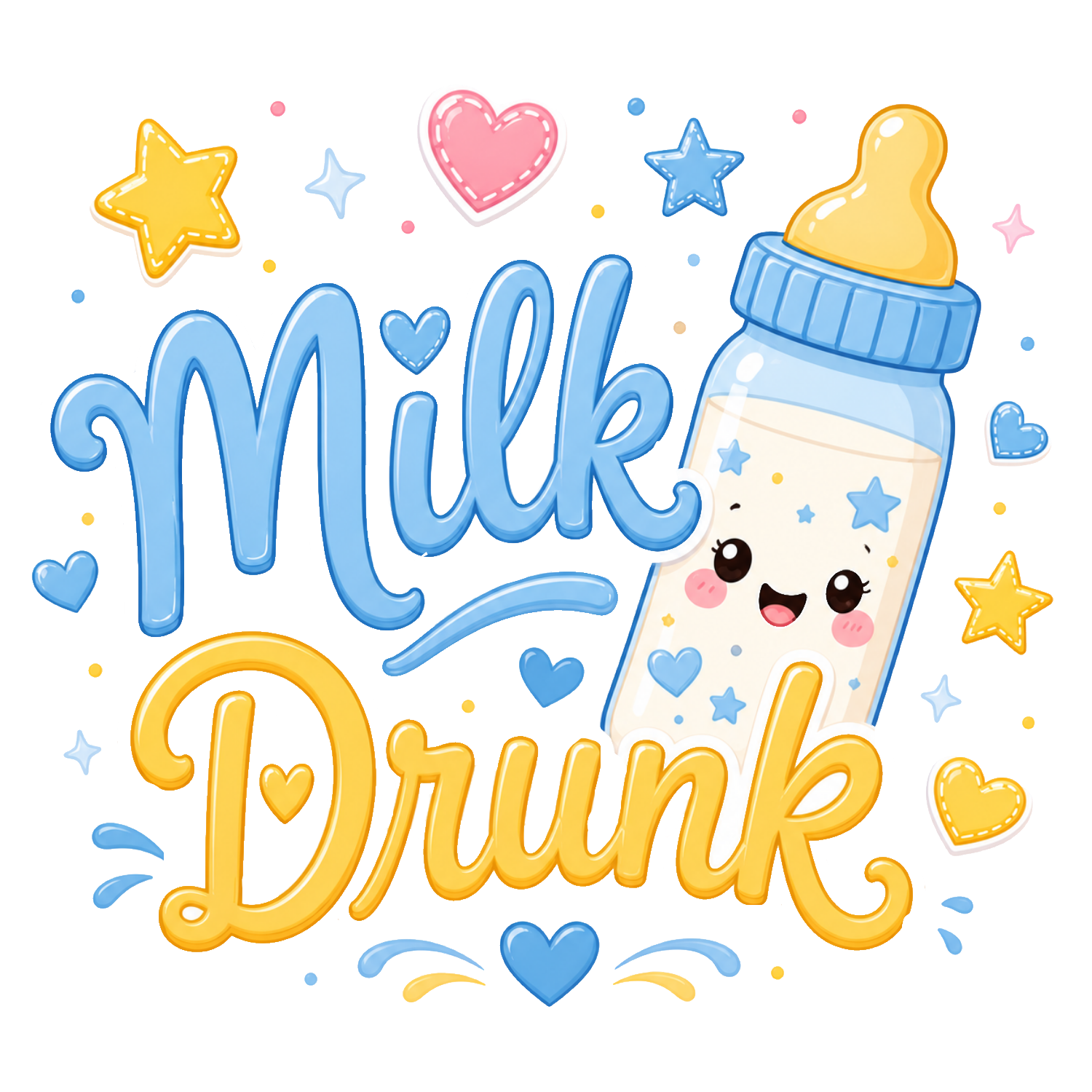 Milk Drunk Baby DTF Transfer