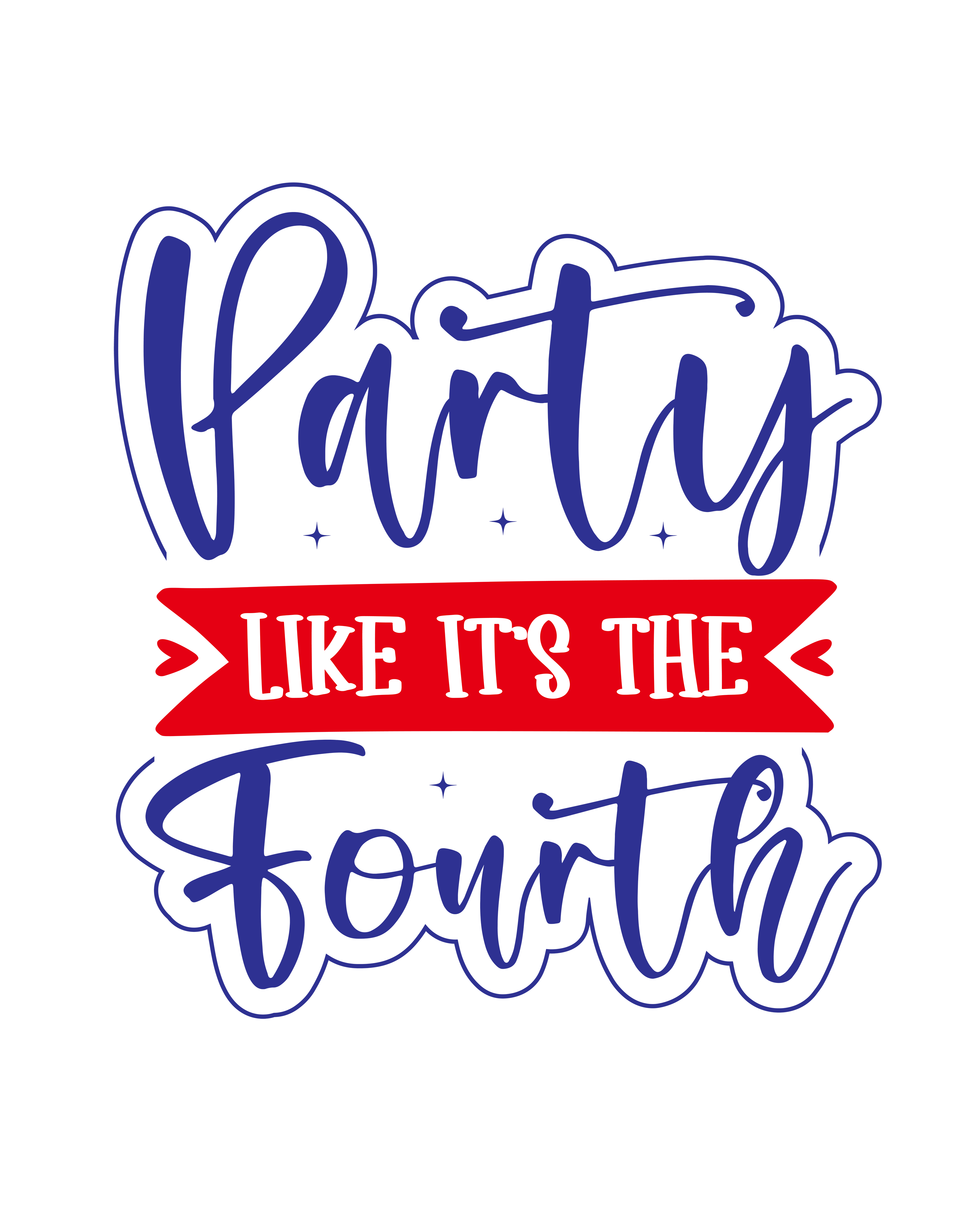 Party Like Its The Fourth DTF Transfer