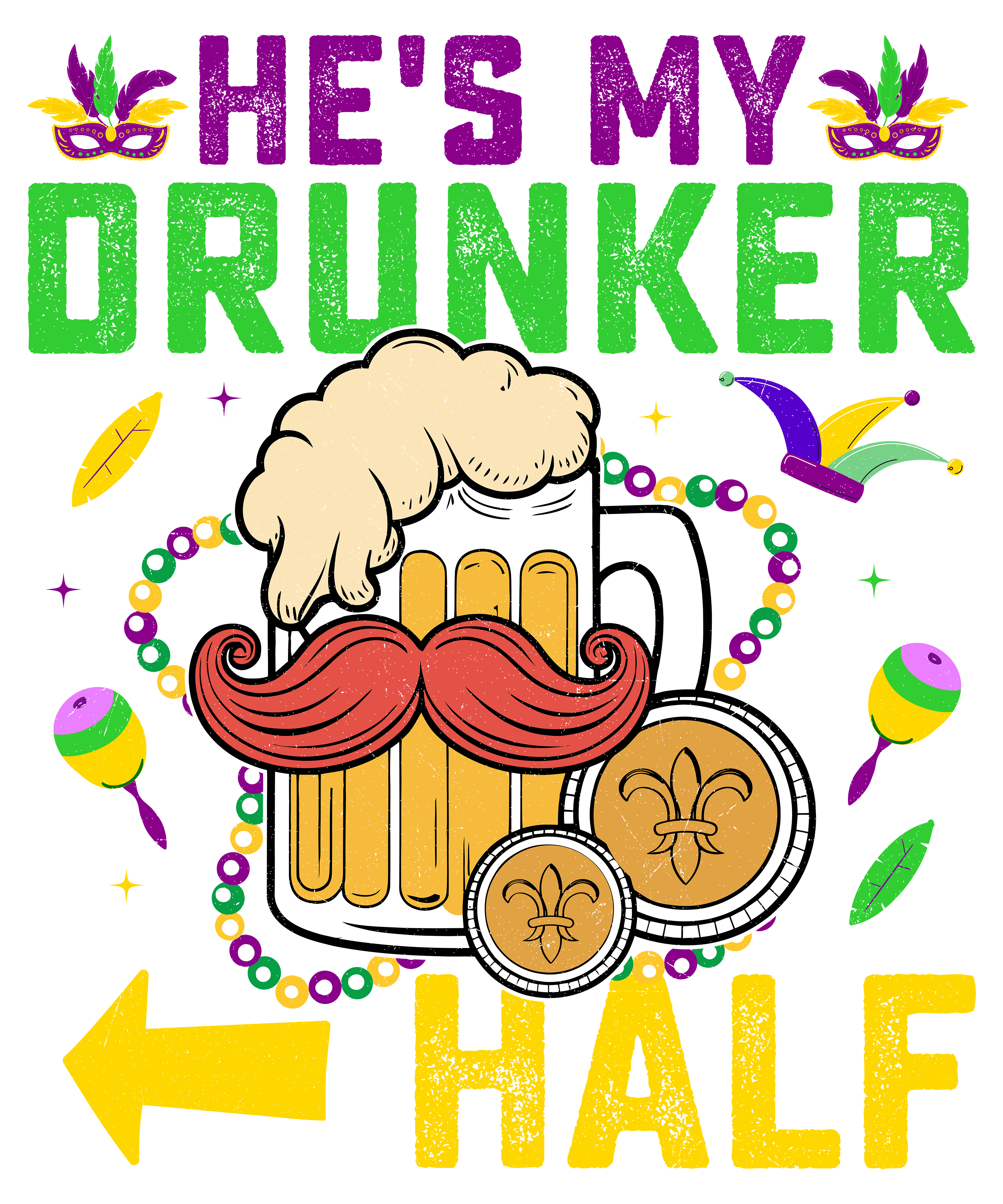 Hes My Drunker Half DTF Transfer