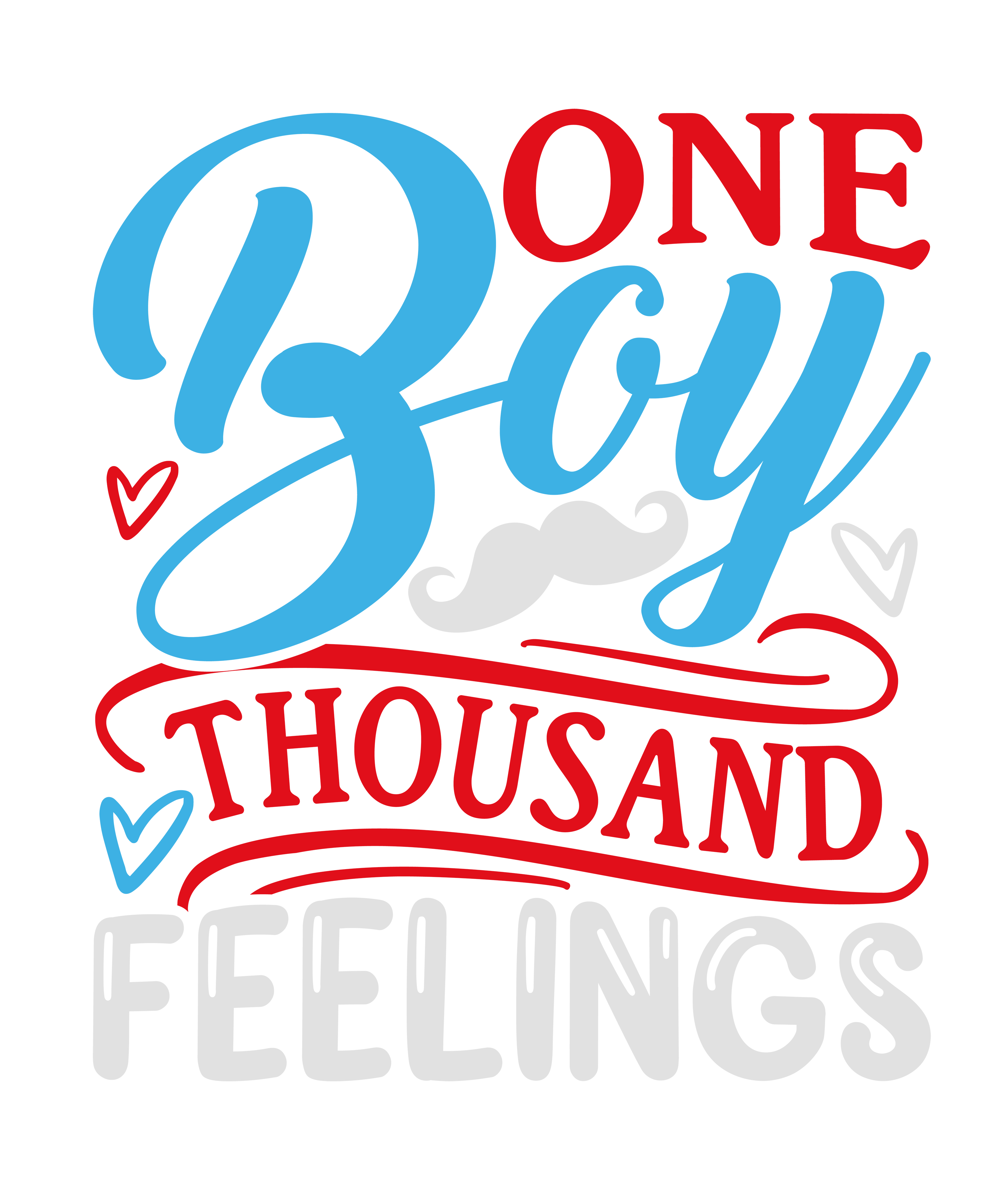 One Boy Thousand Feelings DTF Transfer