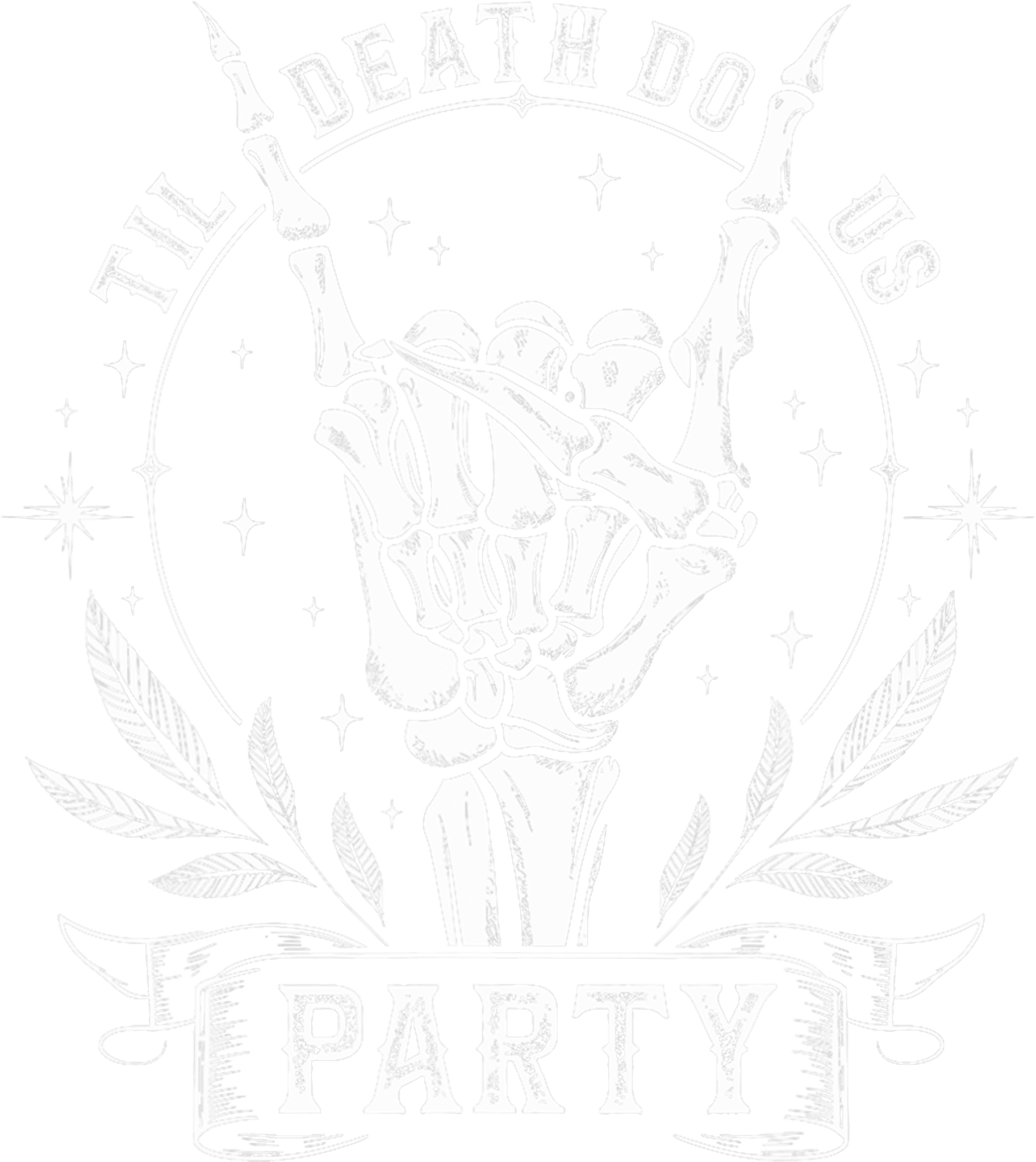 Til Death Do Us Skeleton Hand Rock DTF Transfer