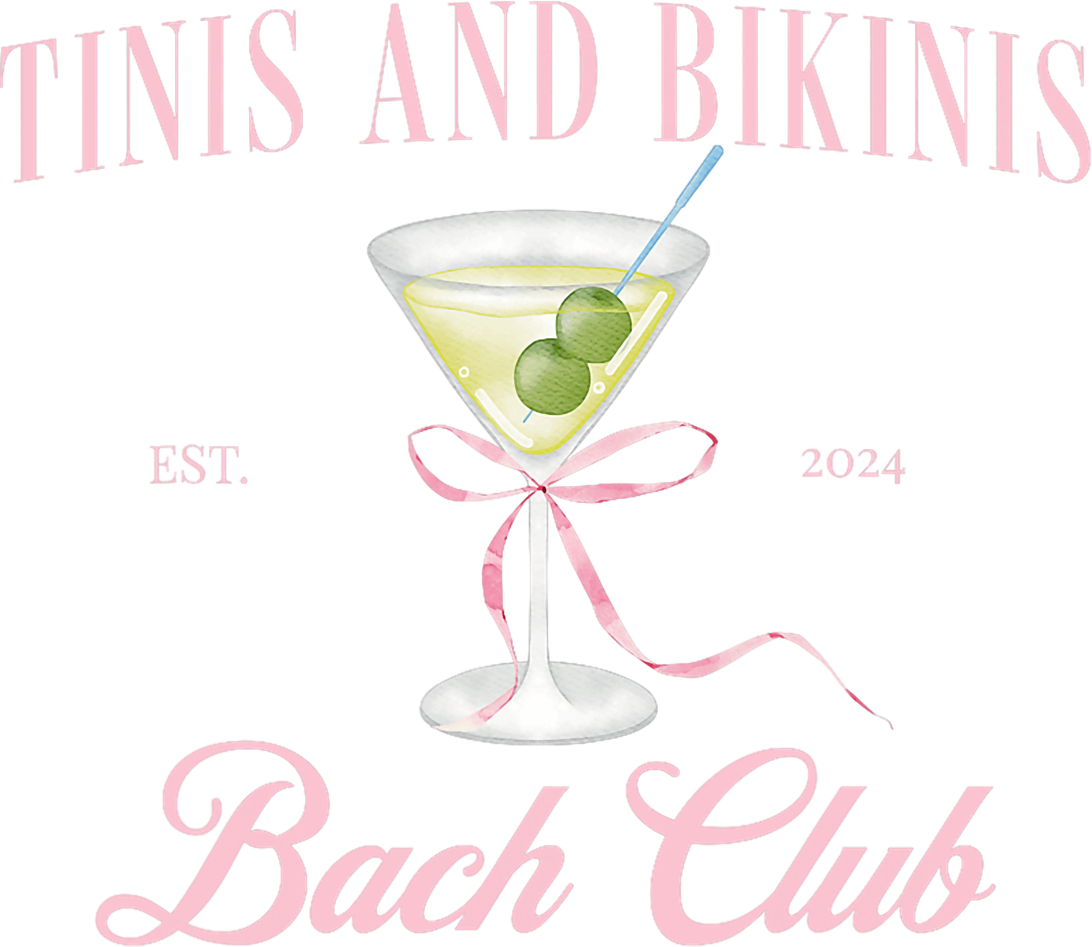 Martinis And Bikinis Bach Club DTF Transfer