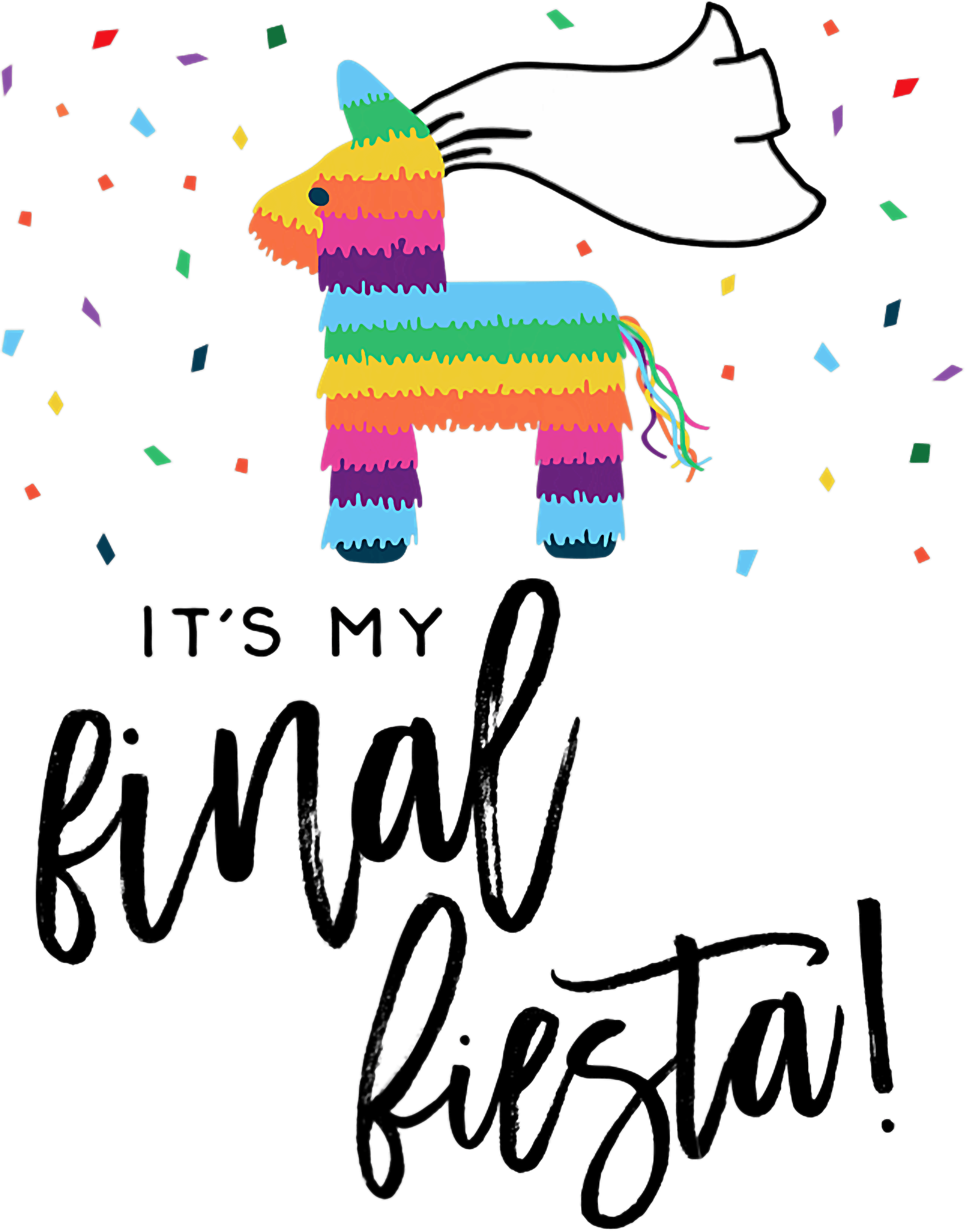 Its My Final Fiesta Rainbow DTF Transfer