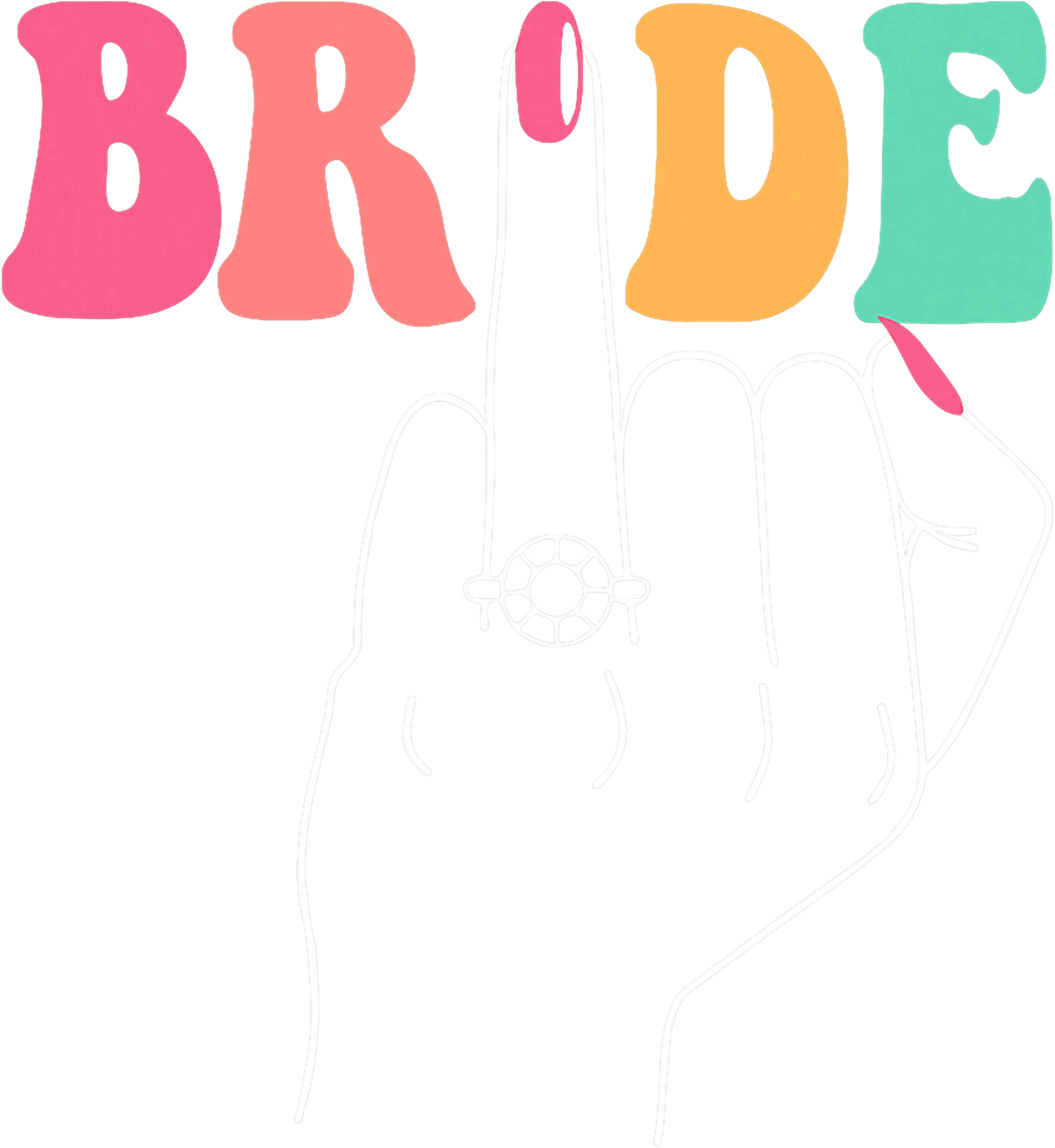 Bride Retro Colorful DTF Transfer