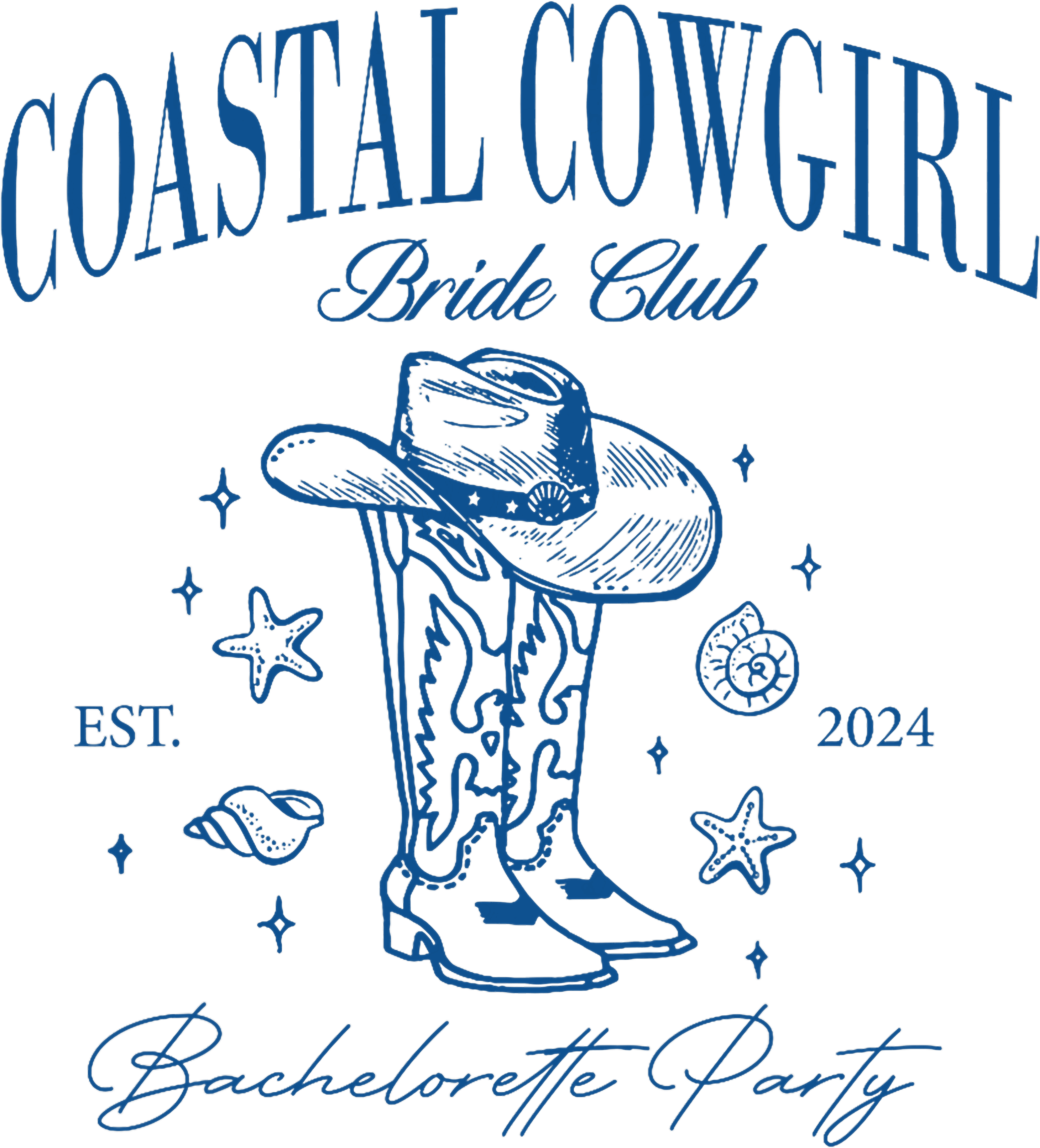 Coastal Cowgirl Bride Club Cowgirl Bride DTF Transfer