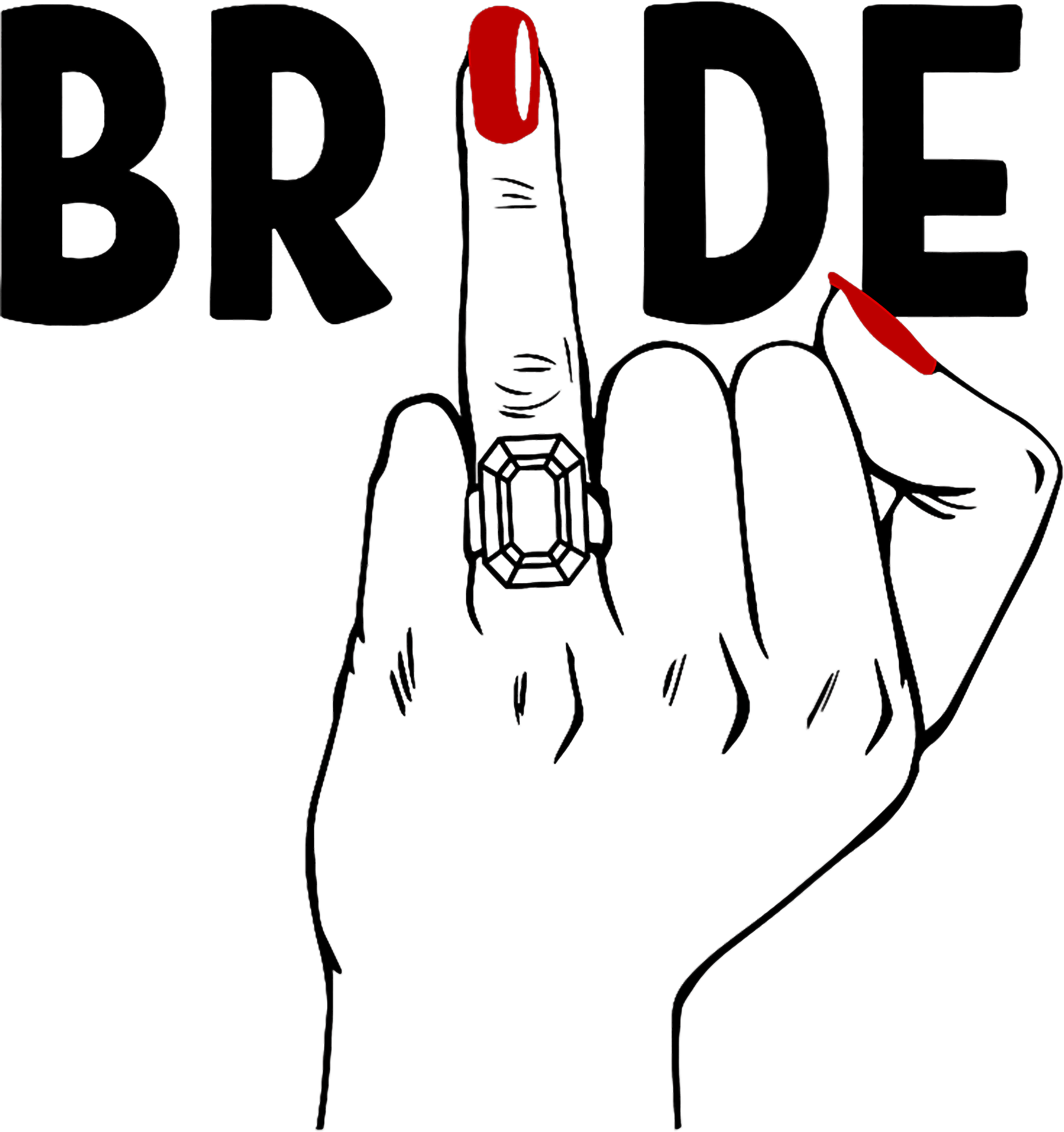 Bride Bold Bride Typography DTF Transfer