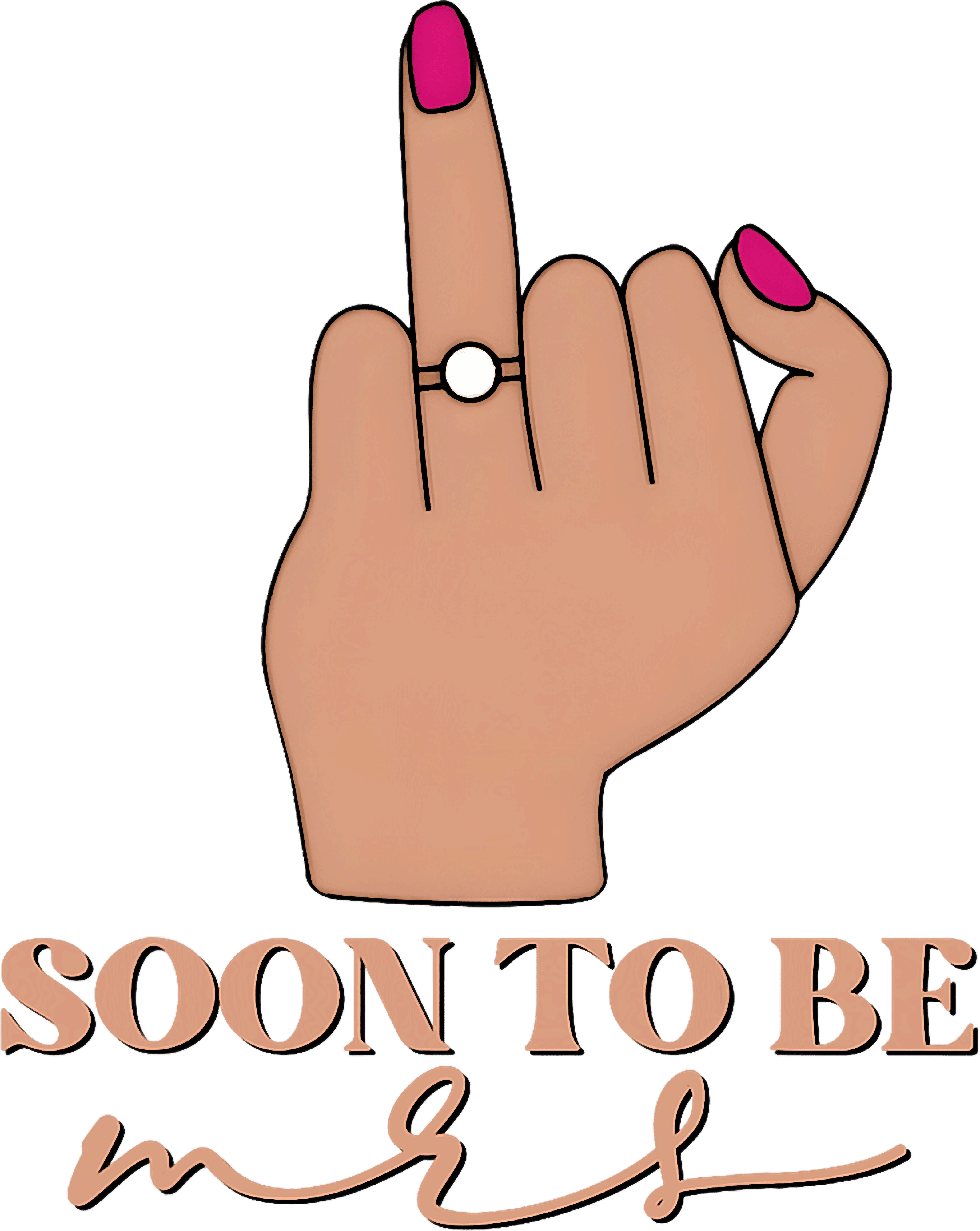 Soon To Be Mrs Engagement Ring DTF Transfer