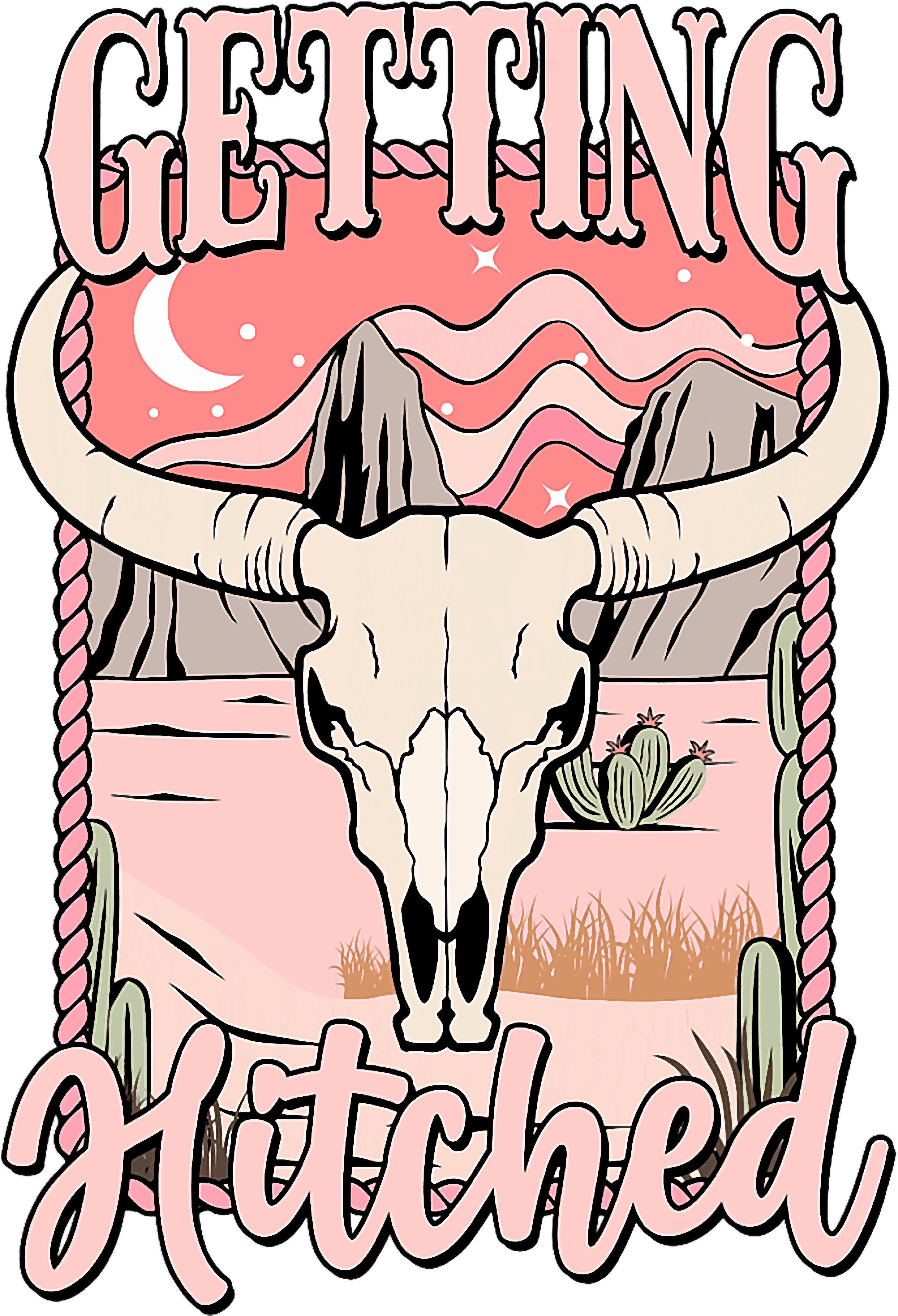 Getting Hitched Western Desert DTF Transfer