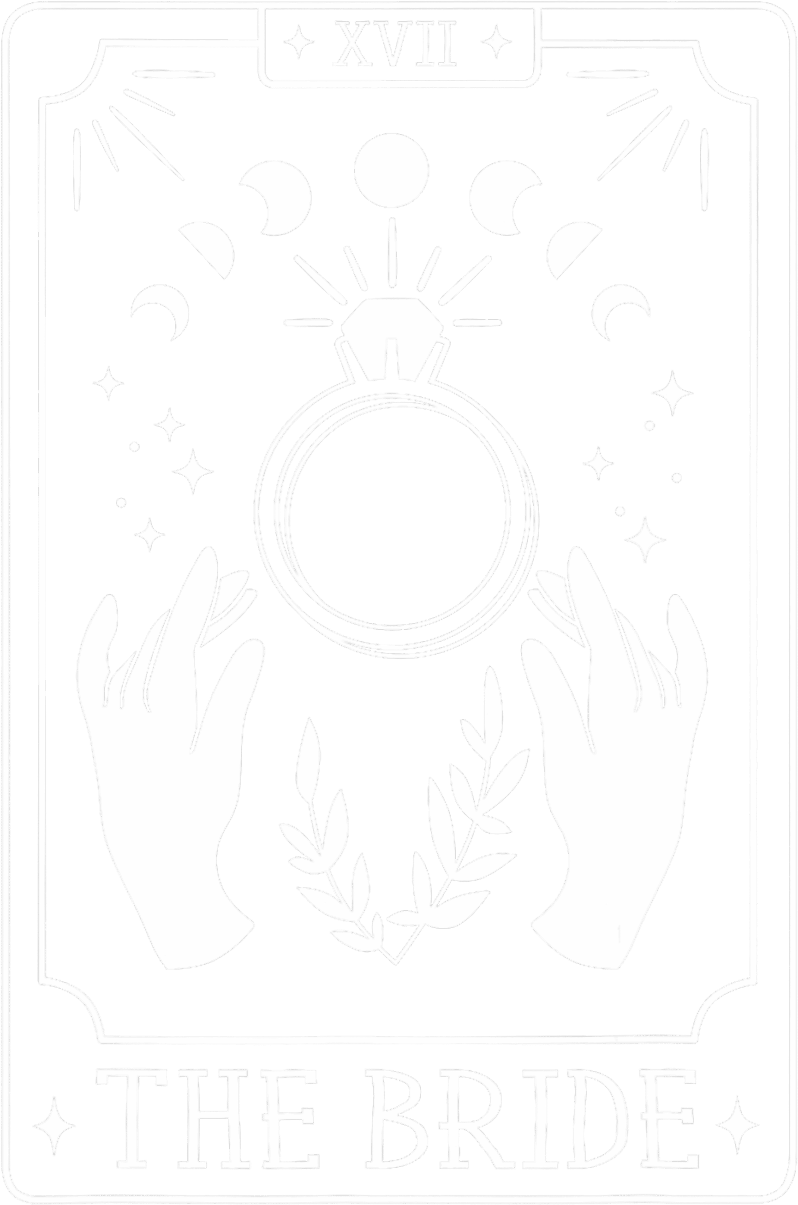 The Bride XVII Tarot Card DTF Transfer