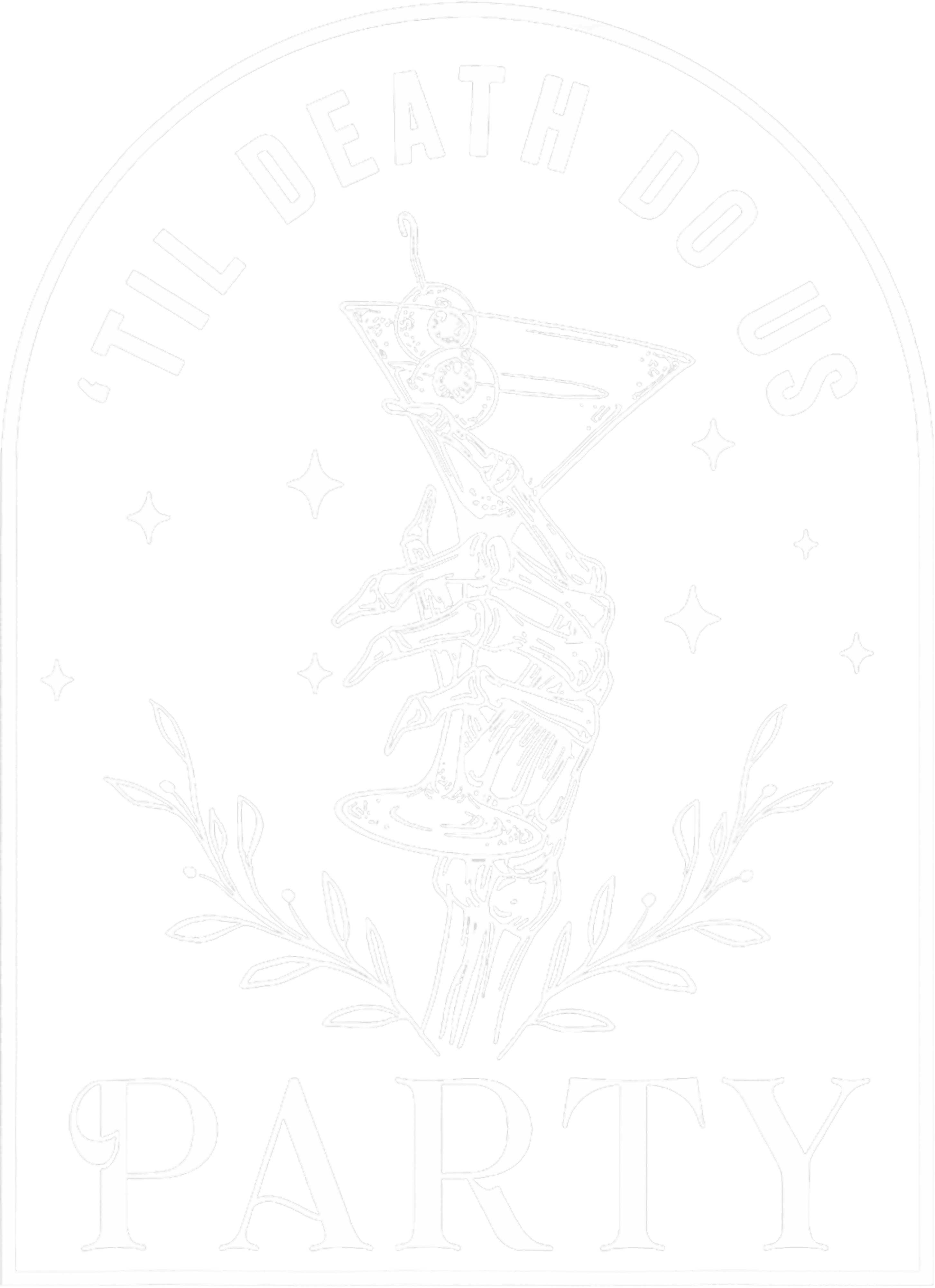 Til Death Do Us Party Skeleton Hand DTF Transfer
