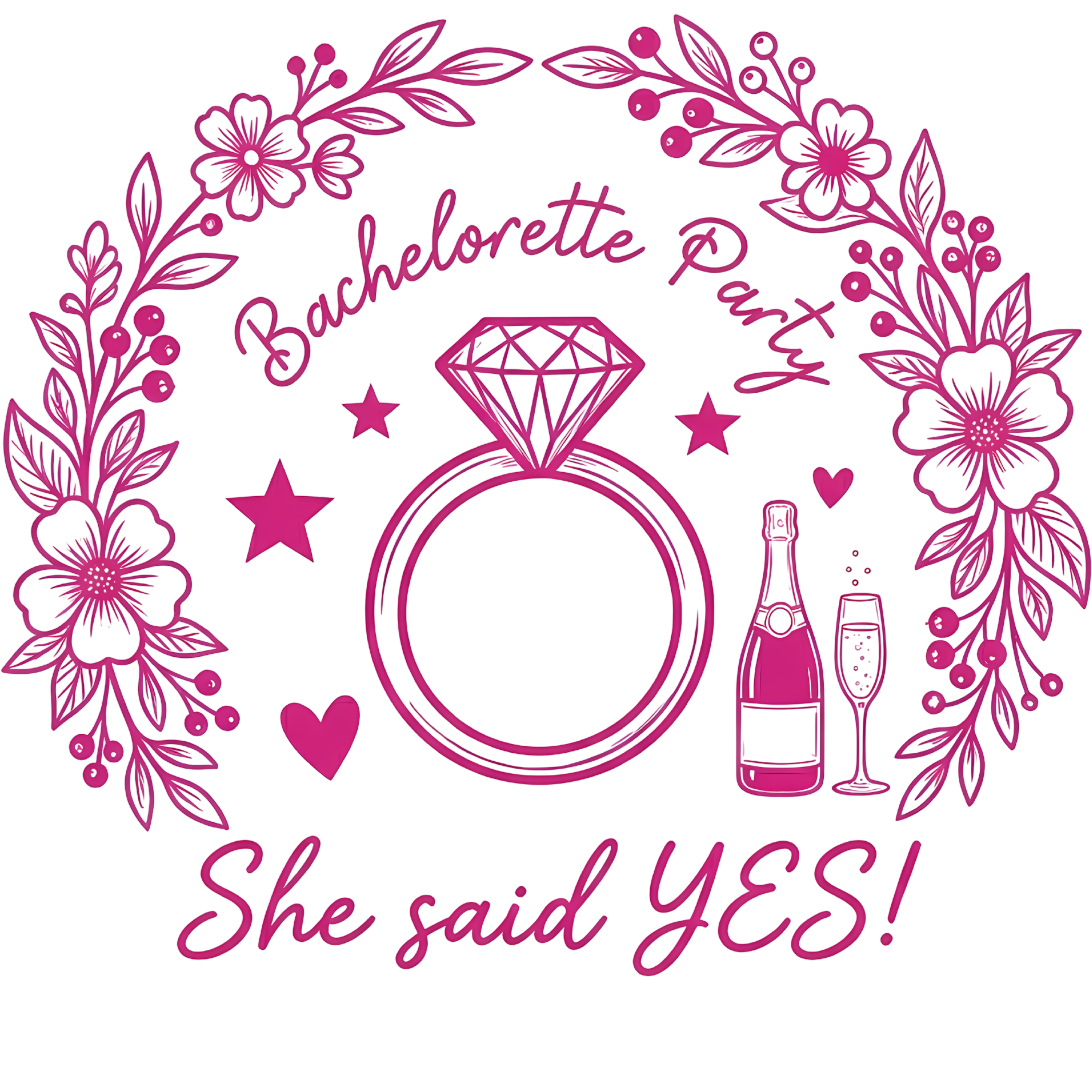 She Said Yes Celebration DTF Transfer