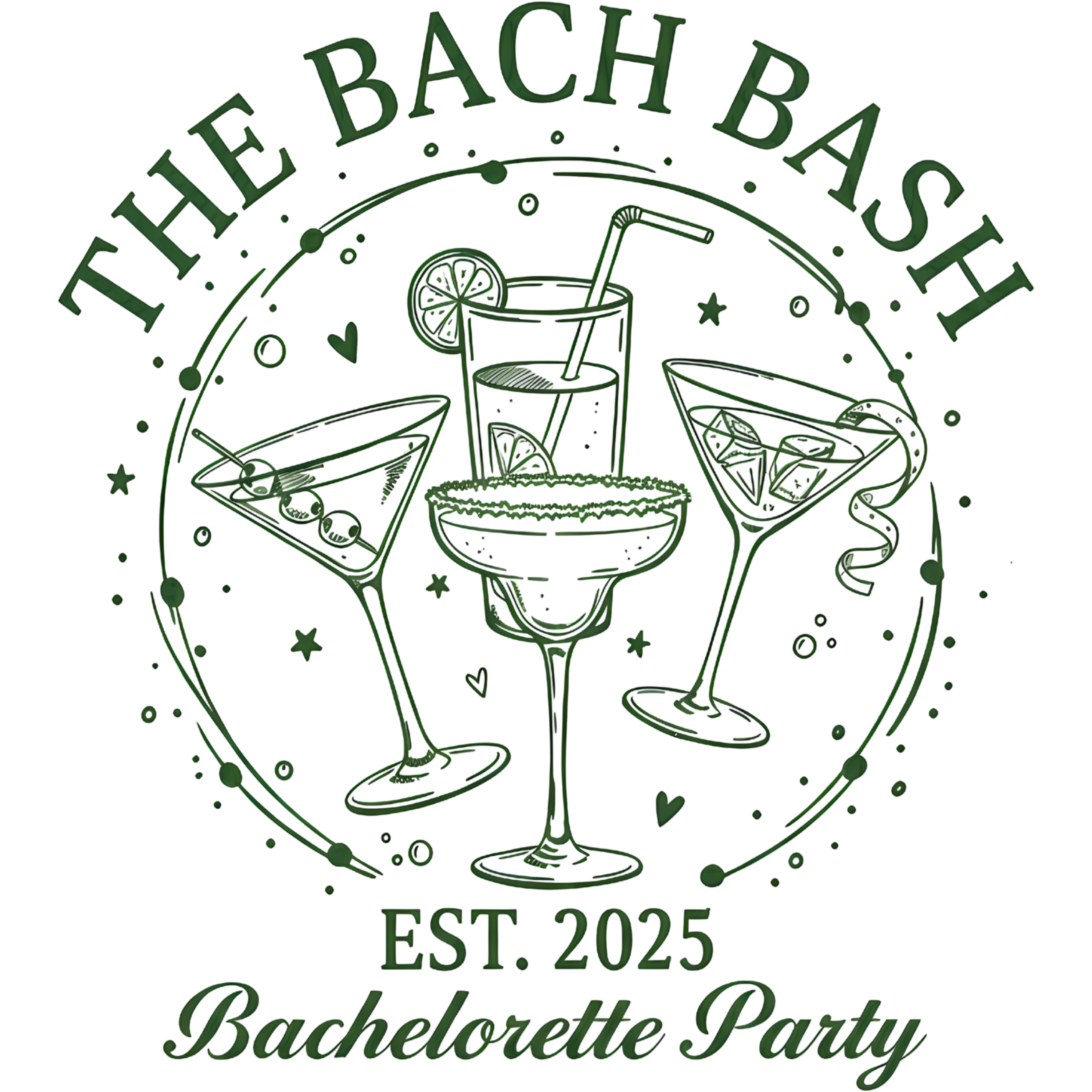 Bachelorette Cocktail Bash DTF Transfer