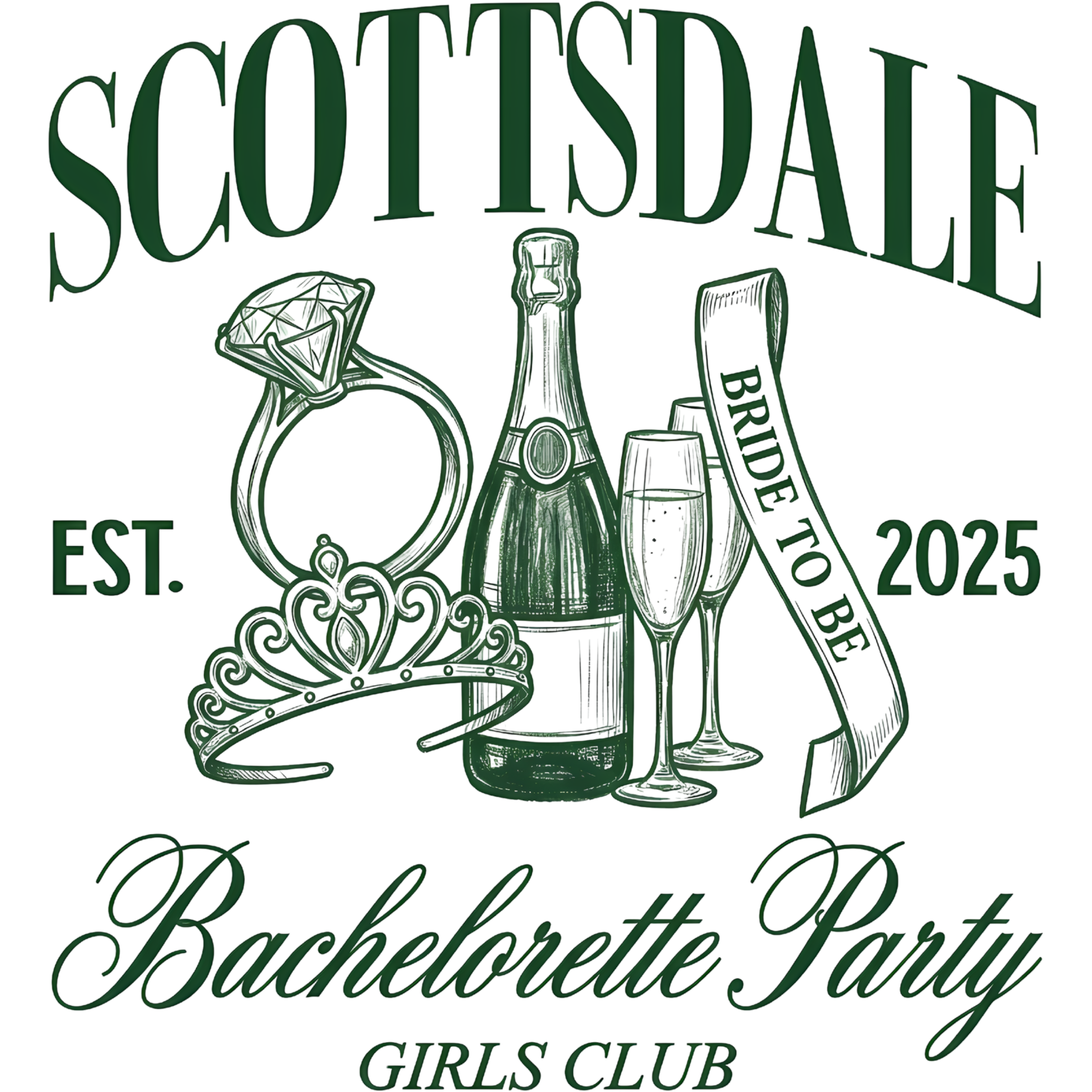 Scottsdale Bride Girls Club DTF Transfer