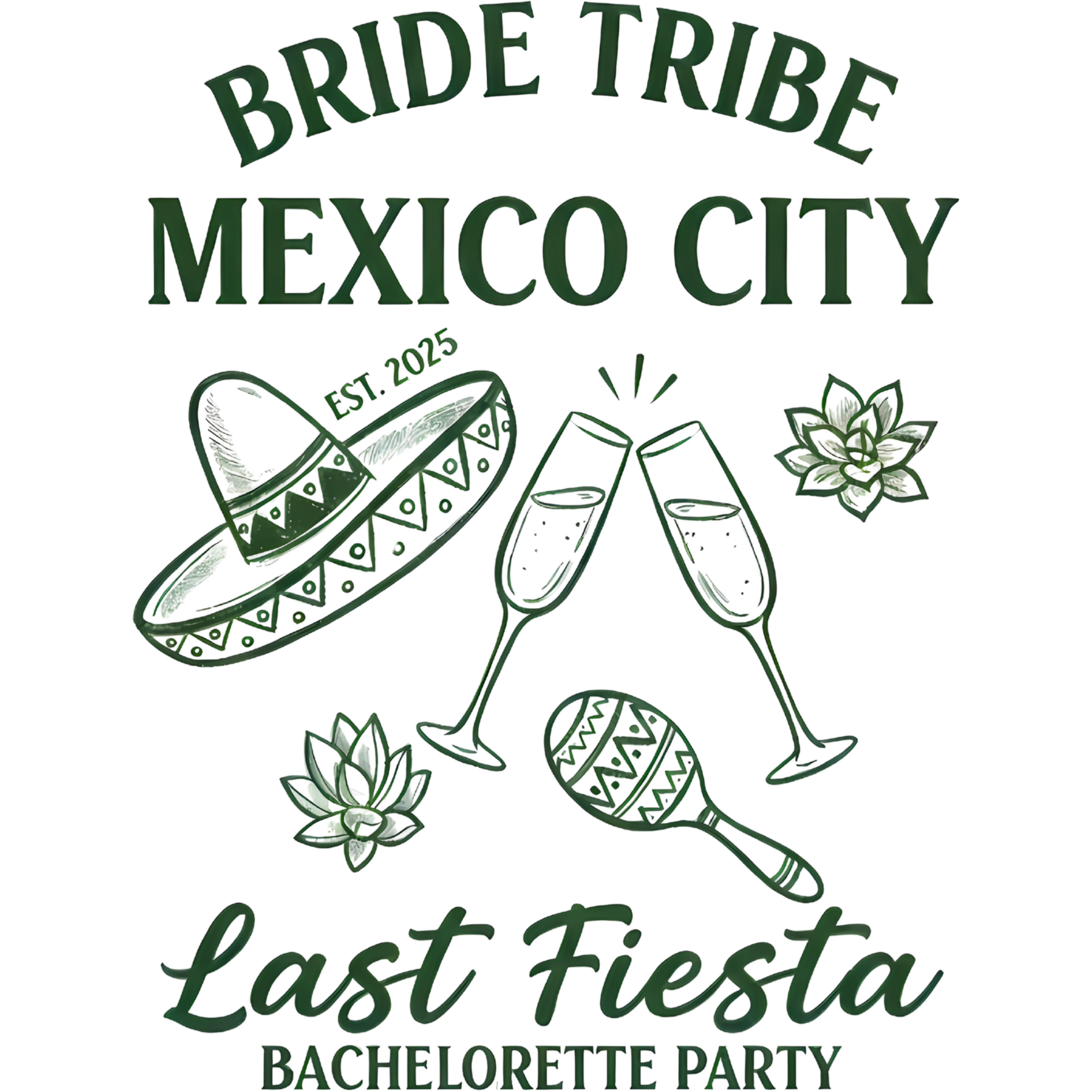 Mexico City Bride Tribe DTF Transfer