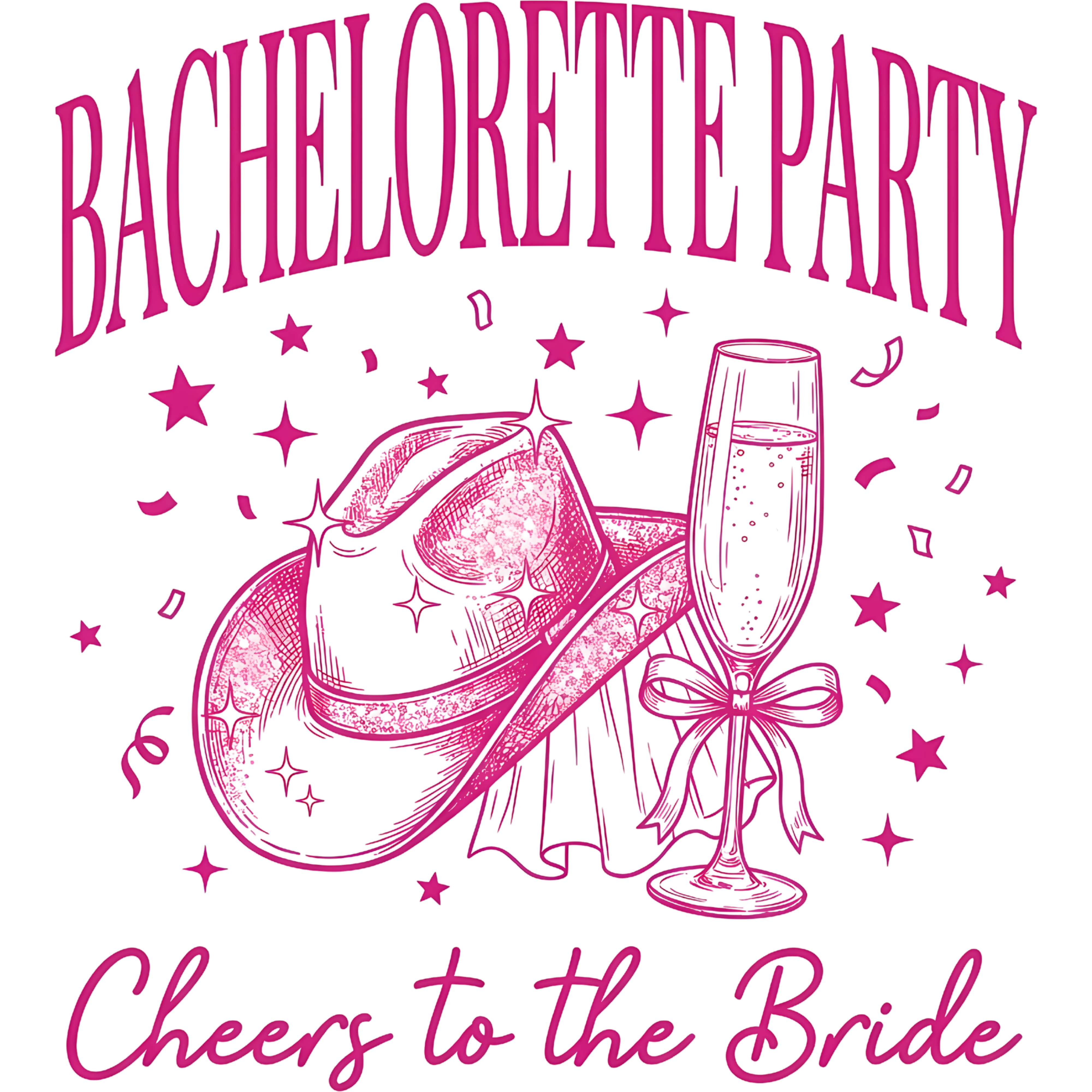 Cheers To The Bride DTF Transfer