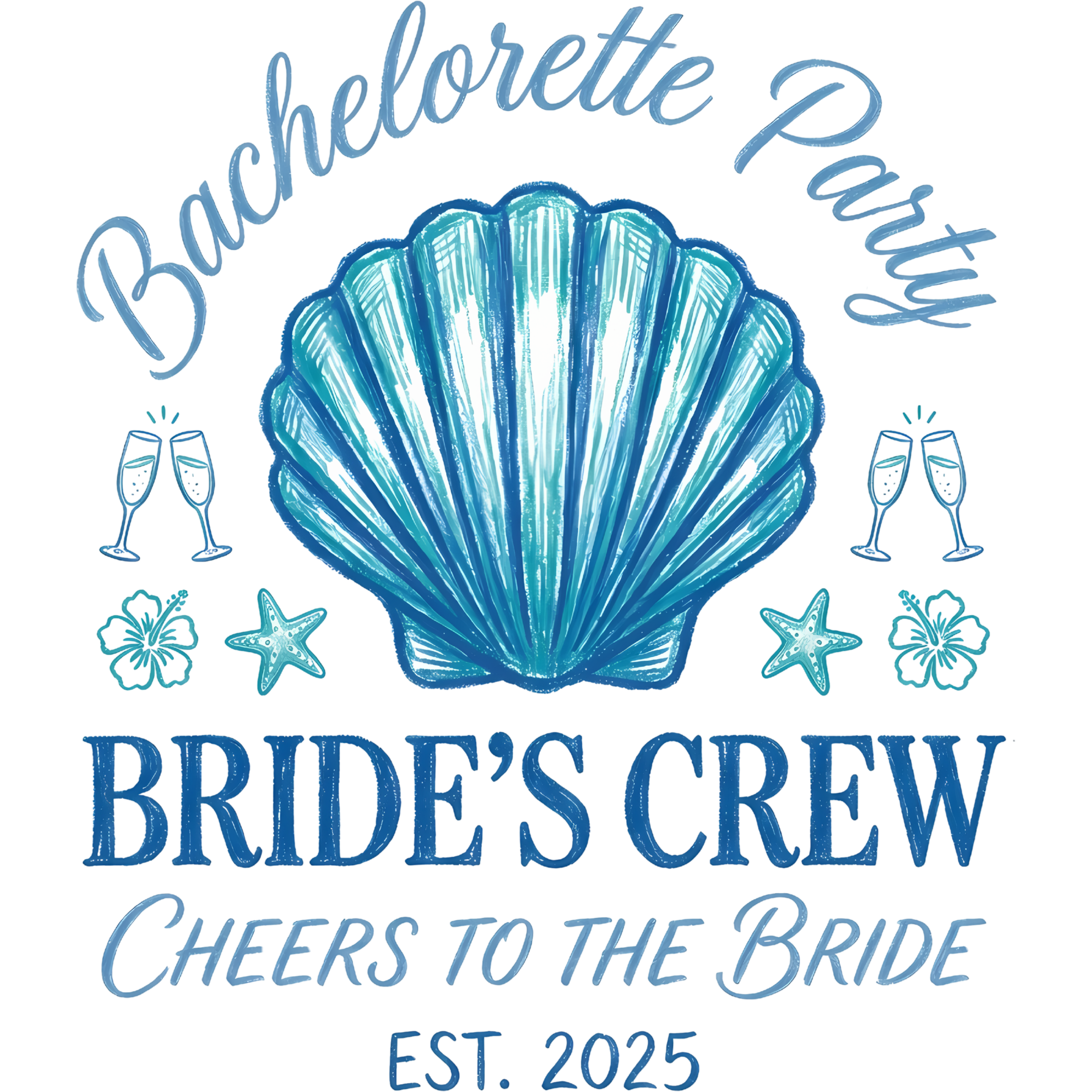 Seashell Brides Crew Celebration DTF Transfer