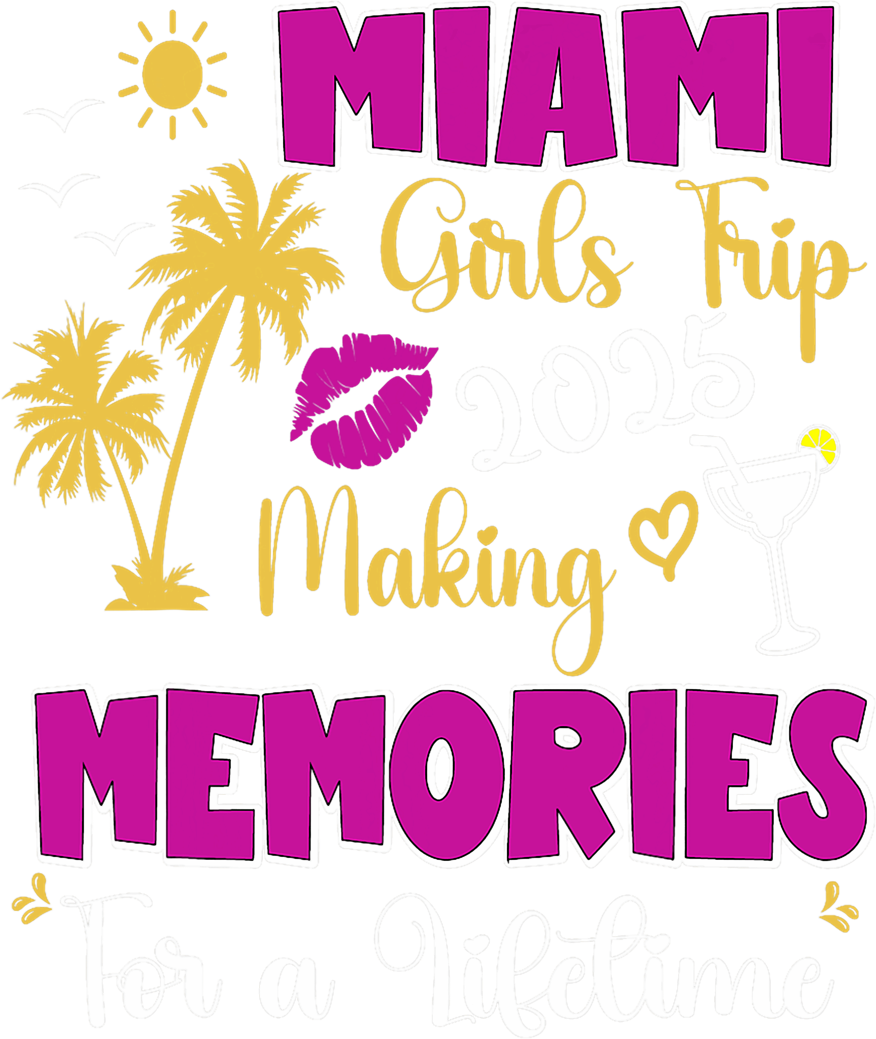 Miami Girls Trip 2025 DTF Transfer