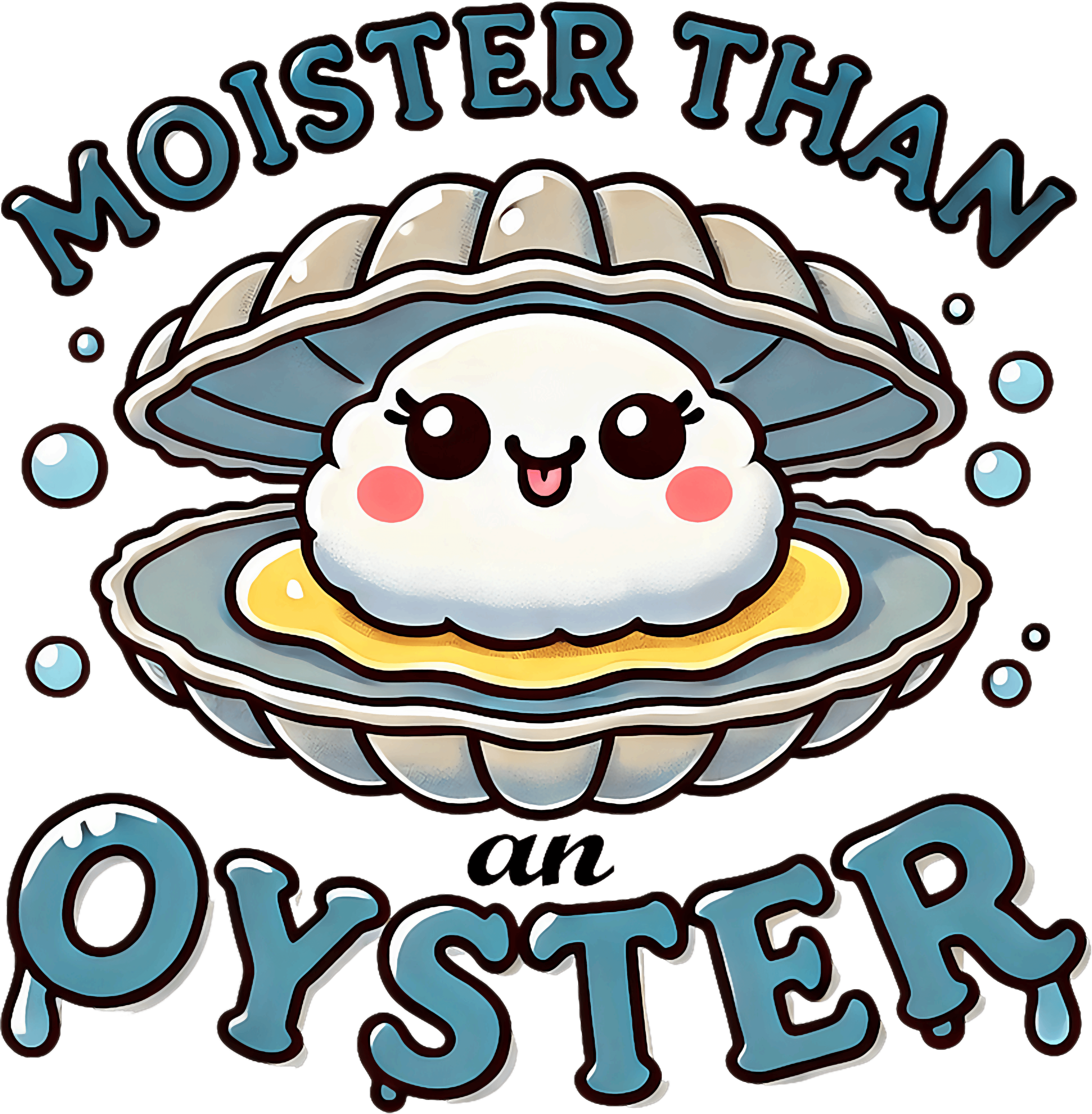 Moister Than An Oyster Cute Kawaii DTF Transfer