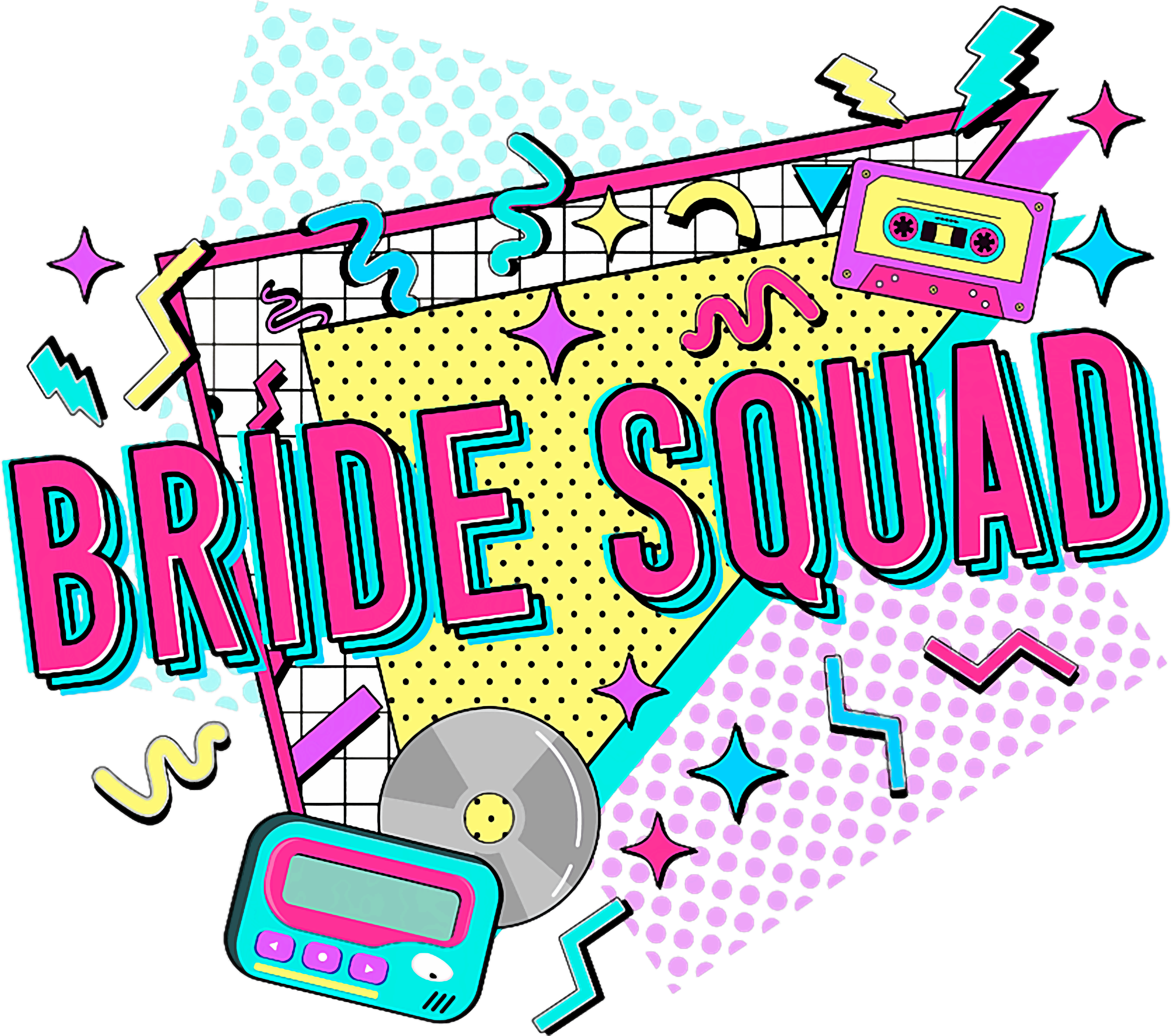 Bride Squad Retro 80s 90s DTF Transfer