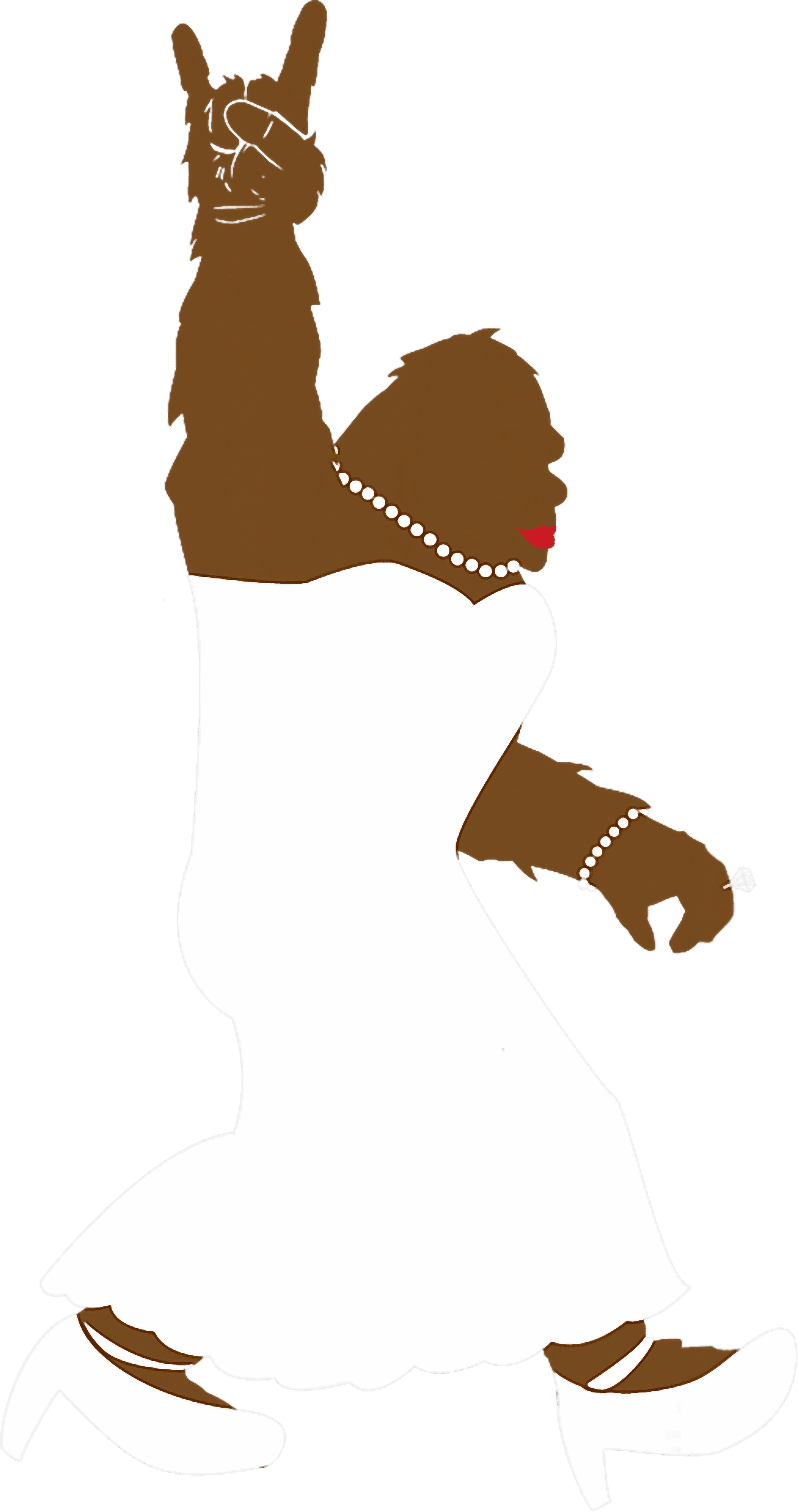 Llama Bride DTF Transfer