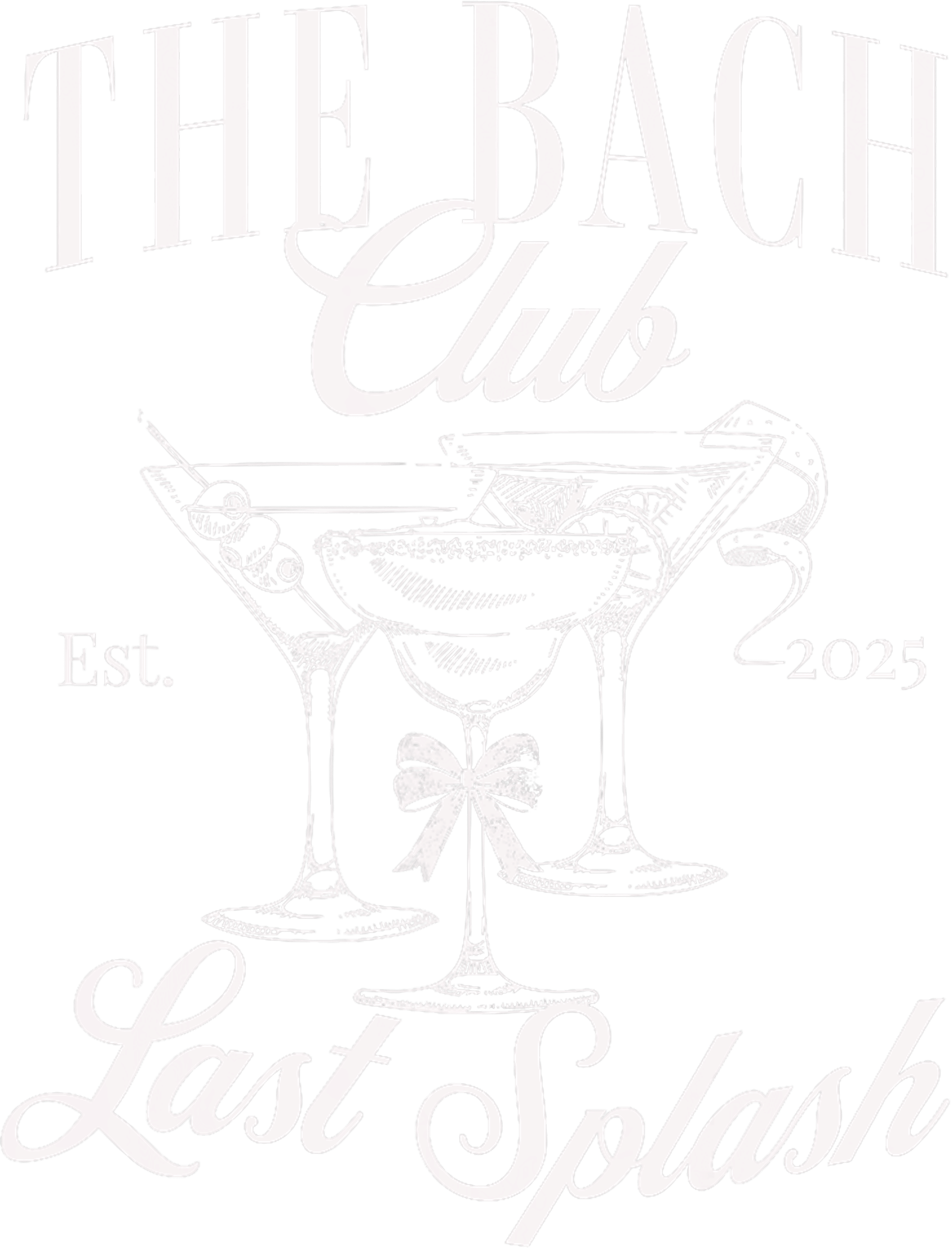 The Bach Club Last Splash Martini Cocktail DTF Transfer
