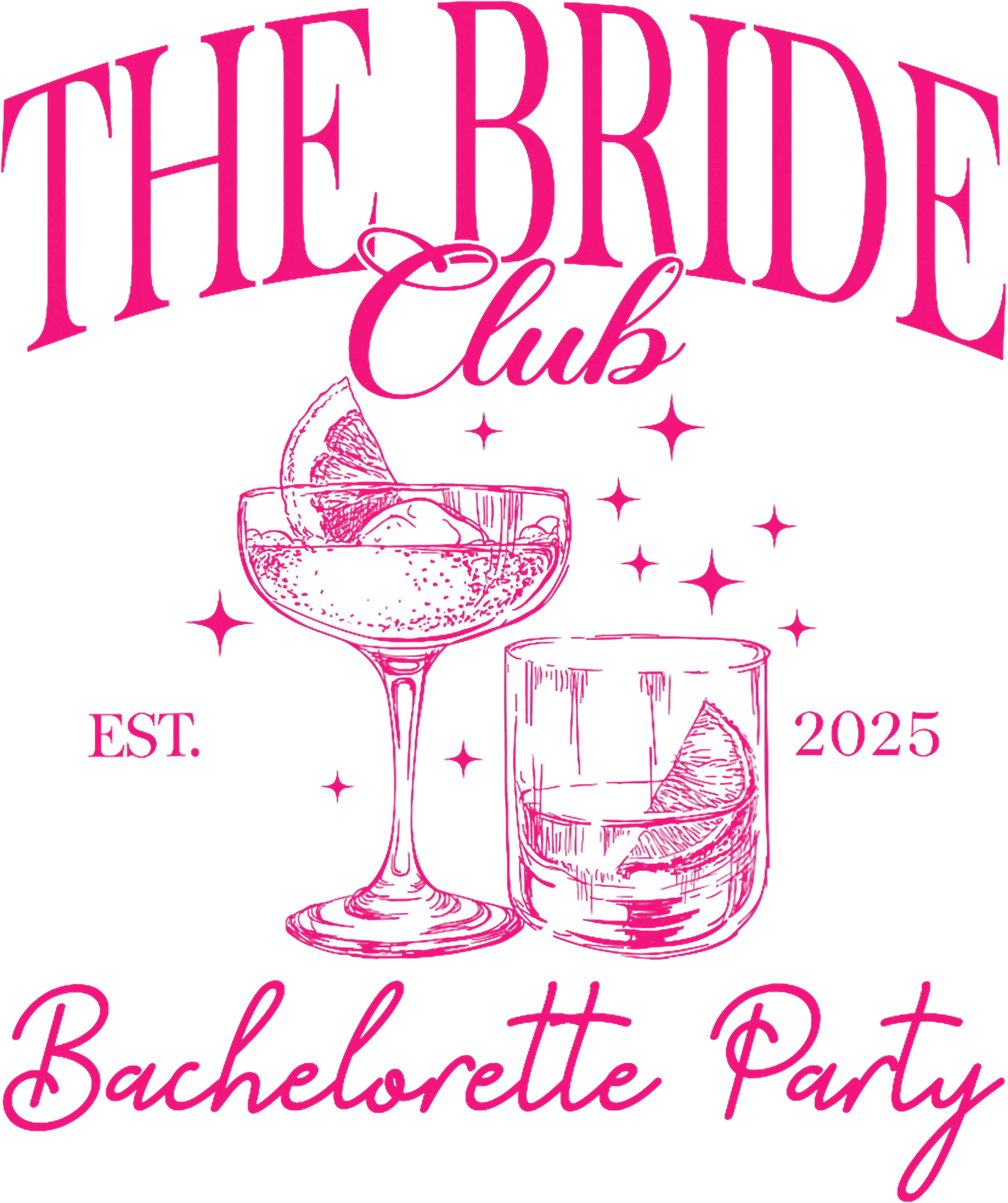The Bride Club Bachelorette Party DTF Transfer