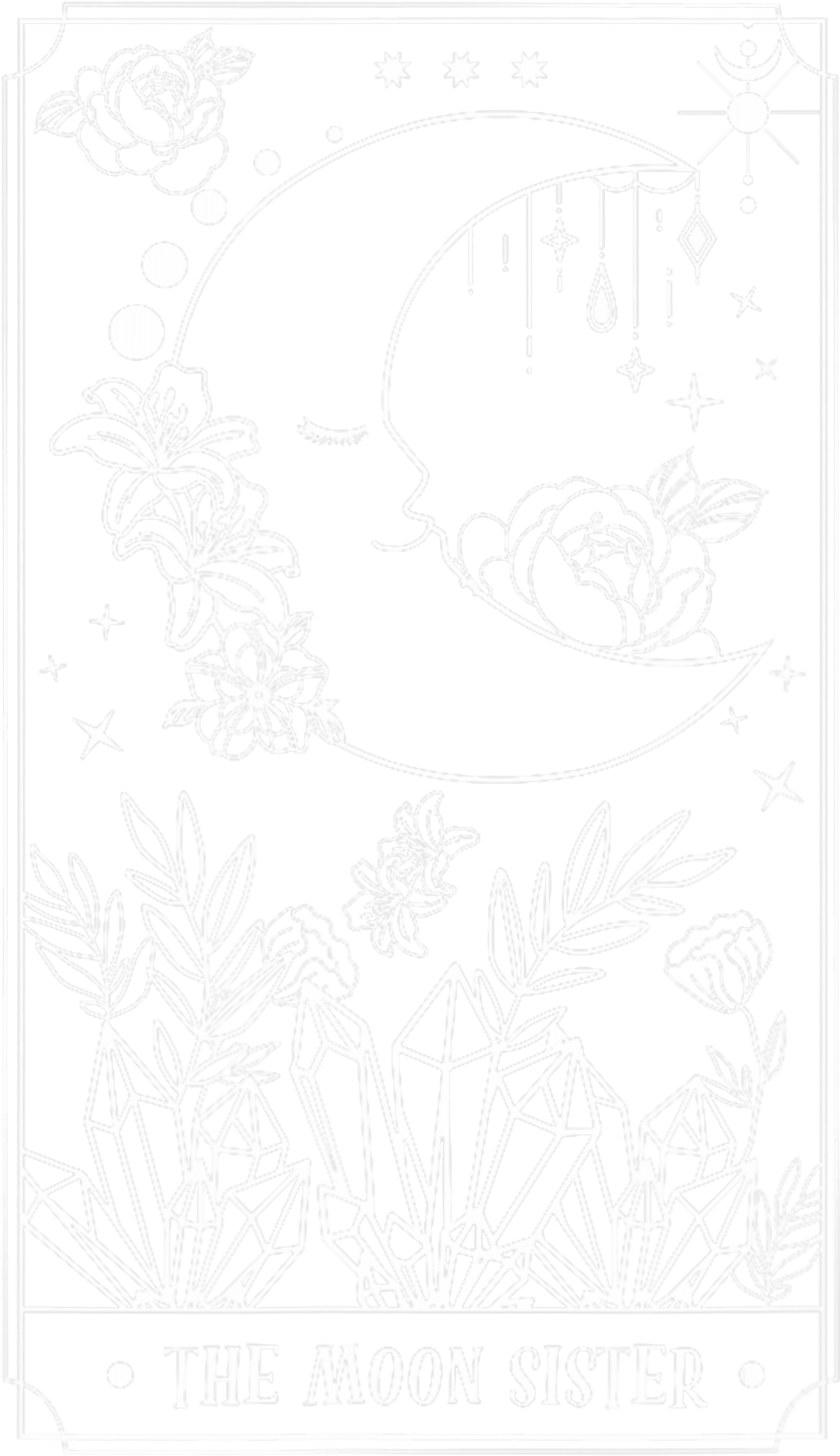 The Moon Sister Boho Crescent Moon DTF Transfer