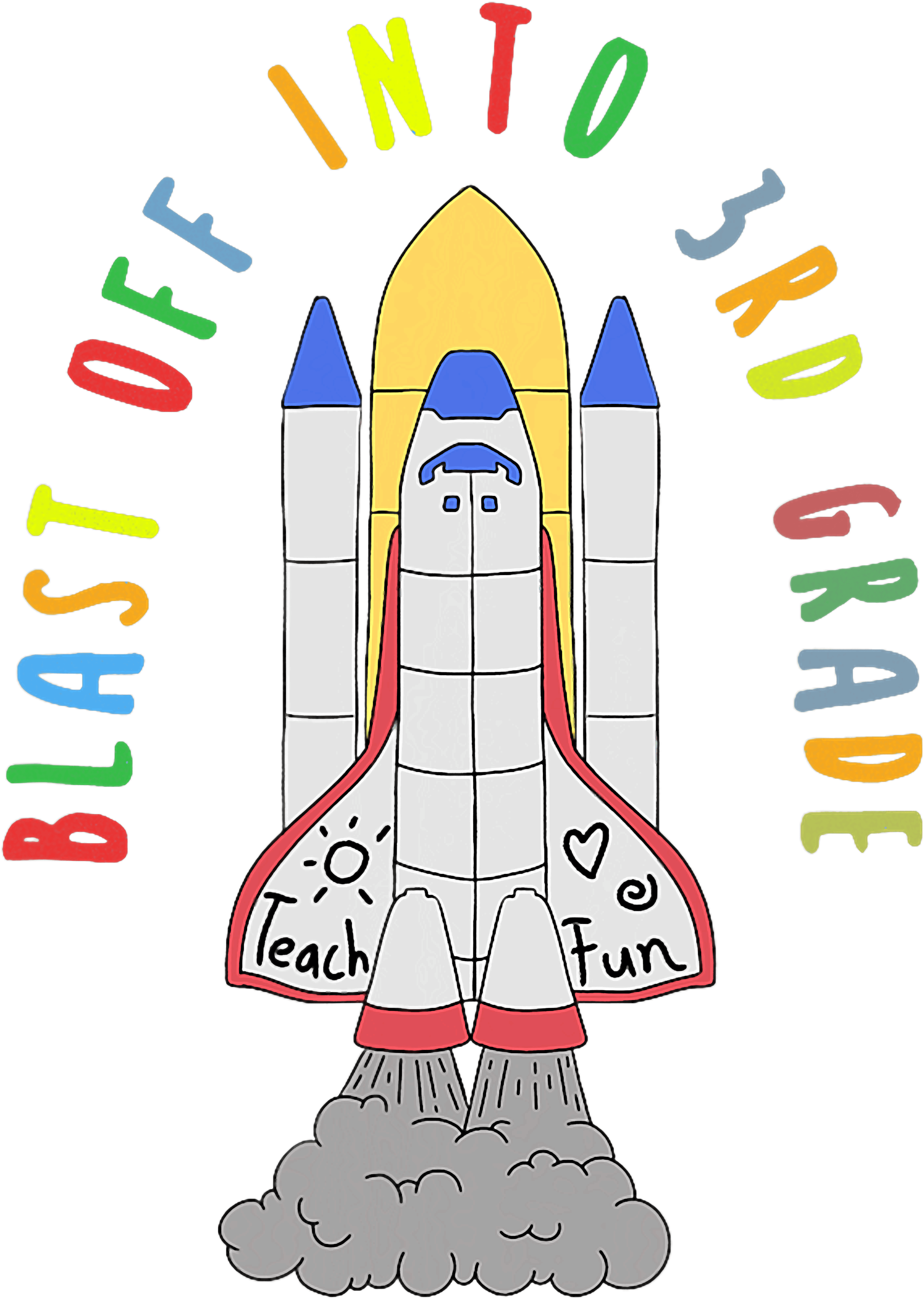 Third Grade Rocket Launch DTF Transfer