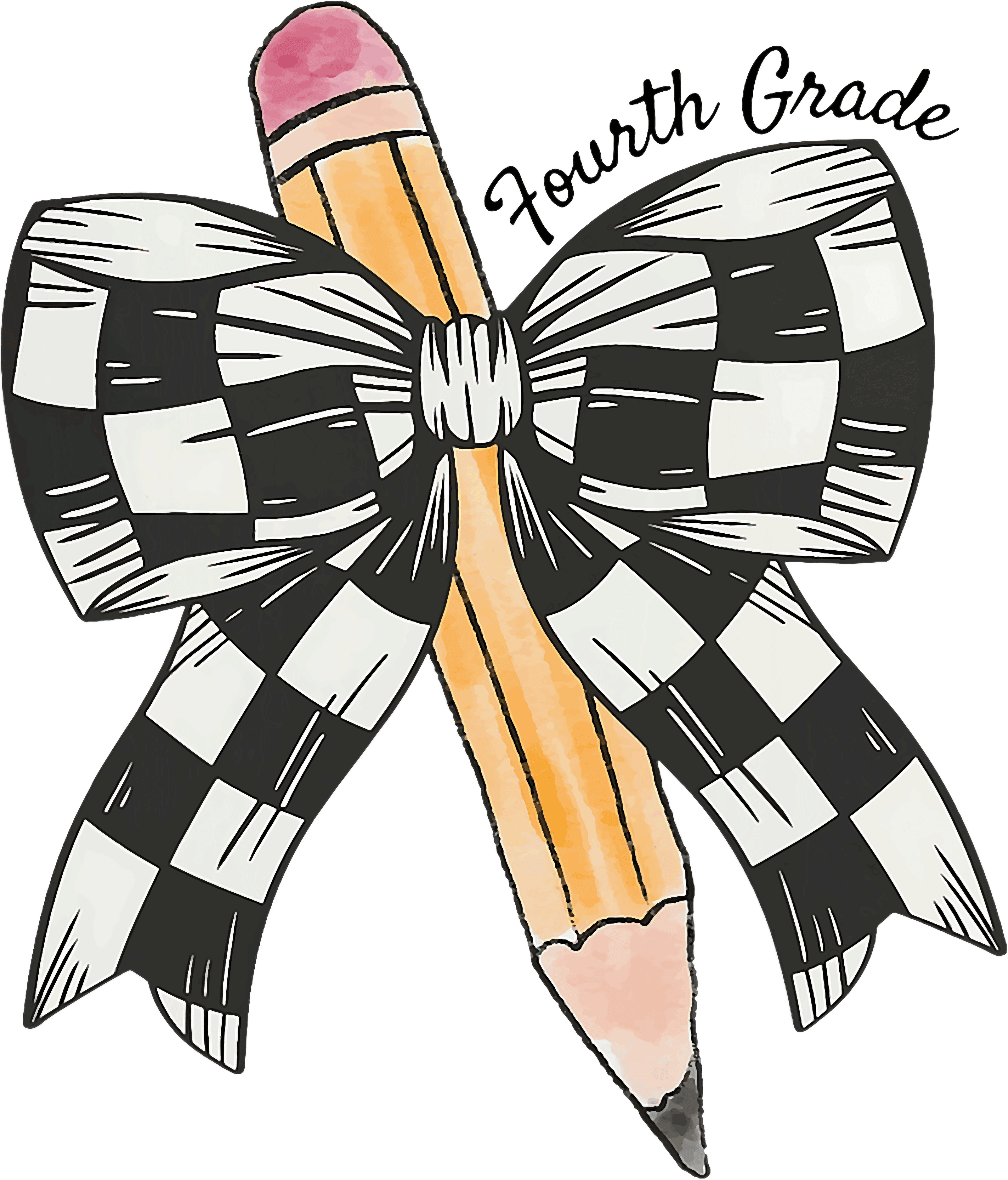 4th Grade Coquette Bow DTF Transfer