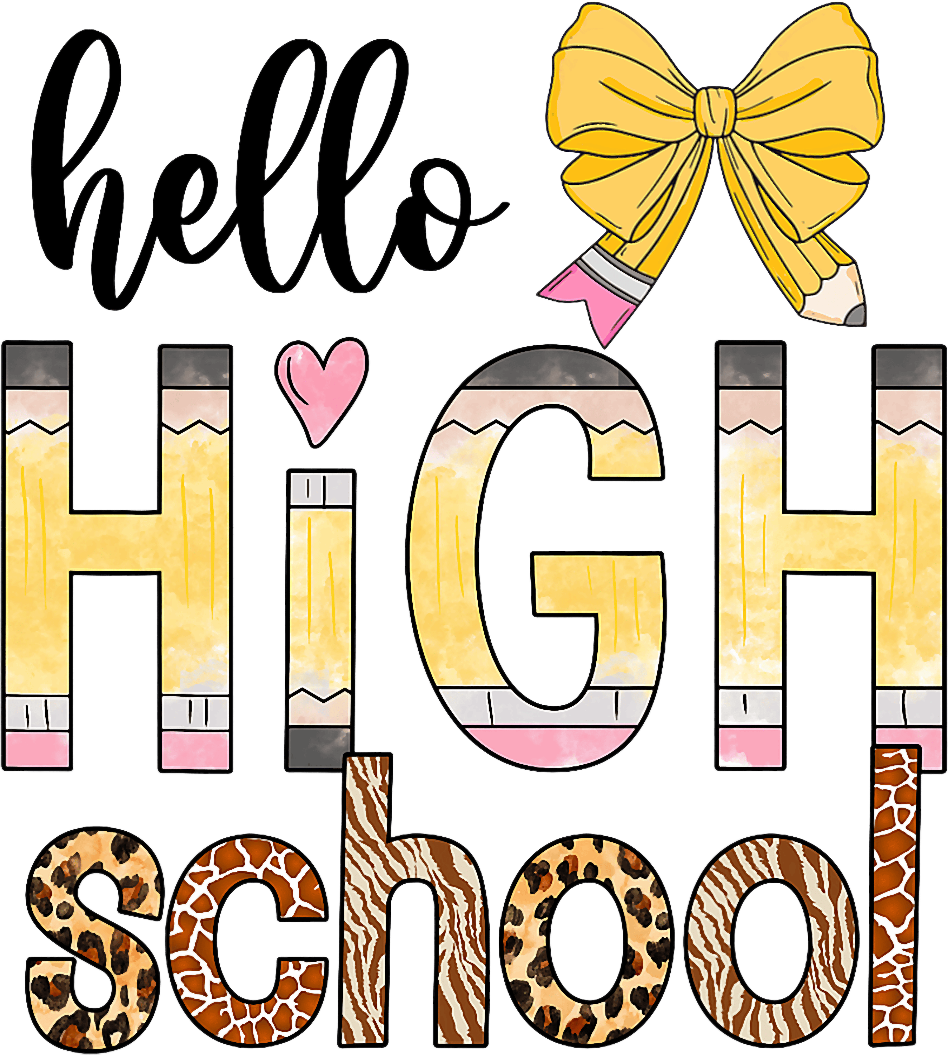 High School Back To School DTF Transfer