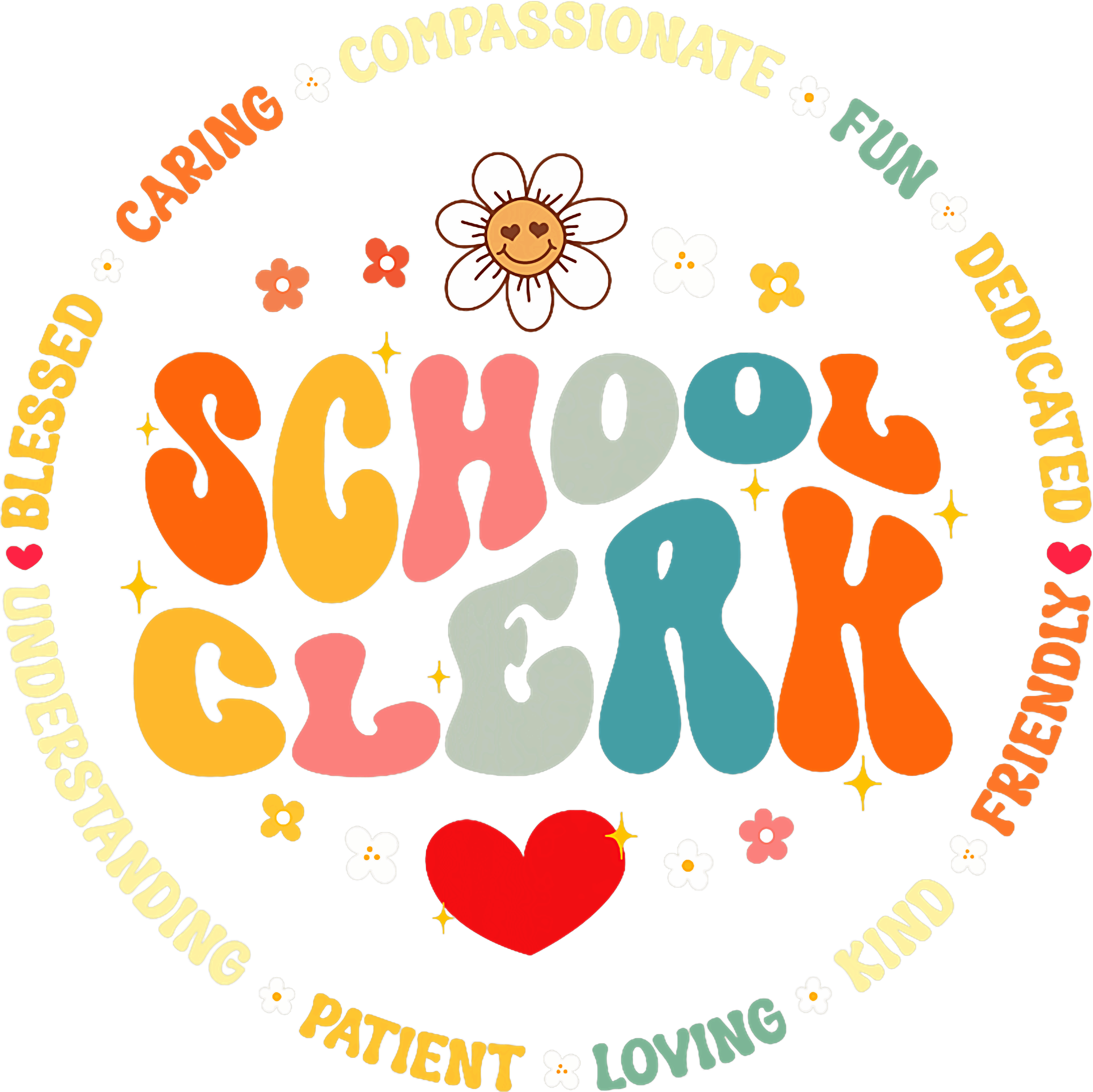 School Clerk Appreciation DTF Transfer