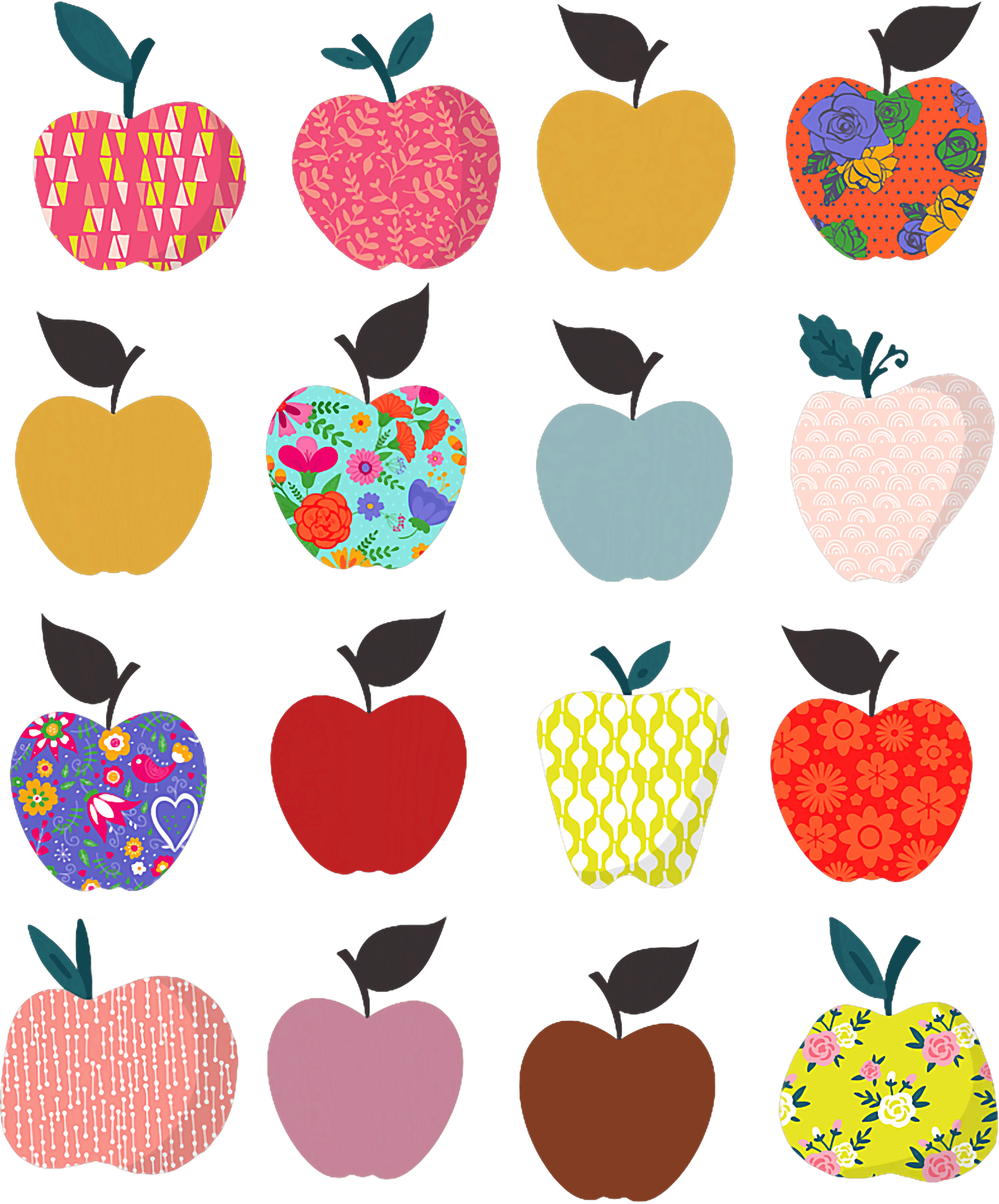 School Apple Bundle DTF Transfer