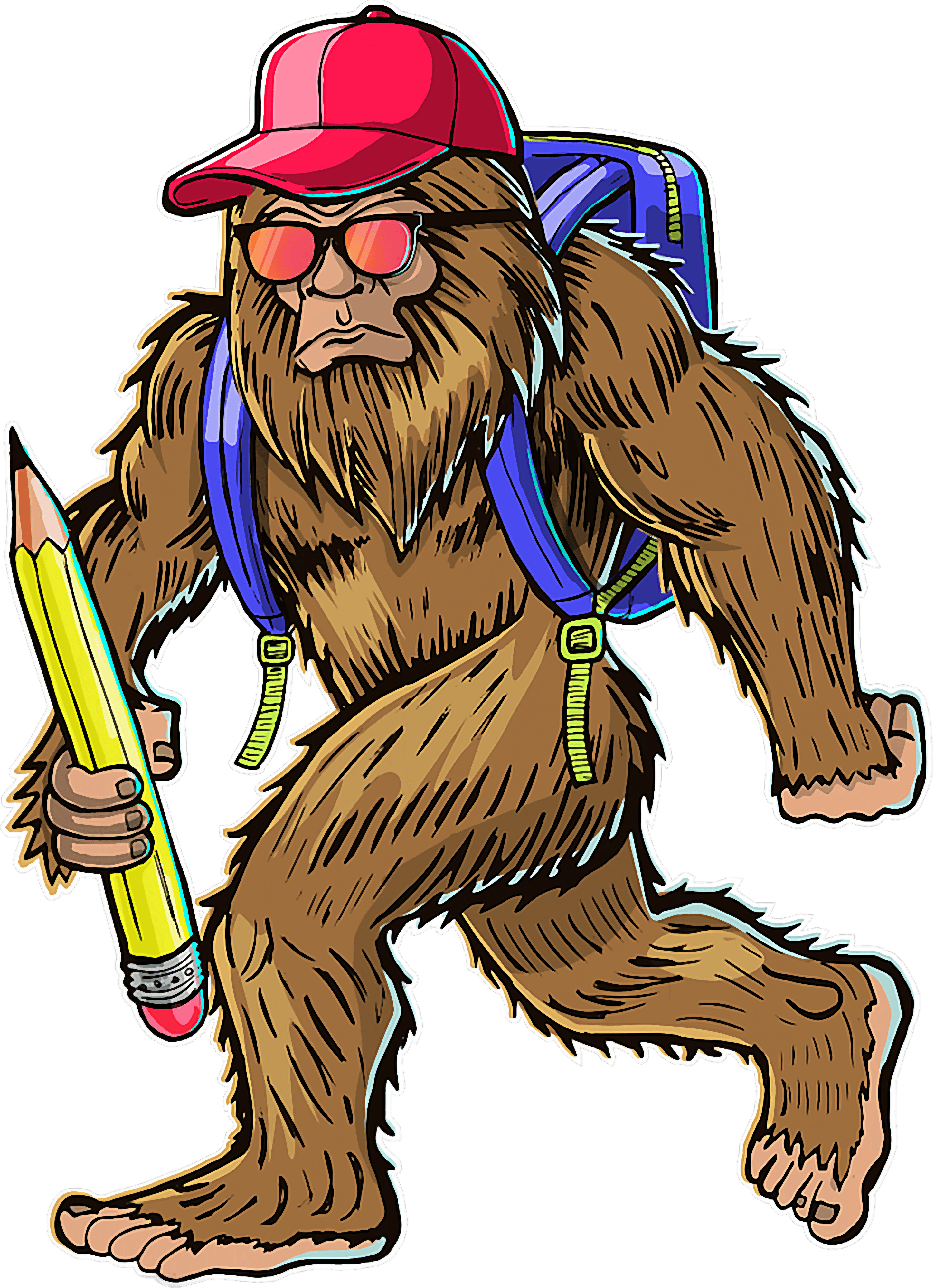 Back To School Sasquatch DTF Transfer