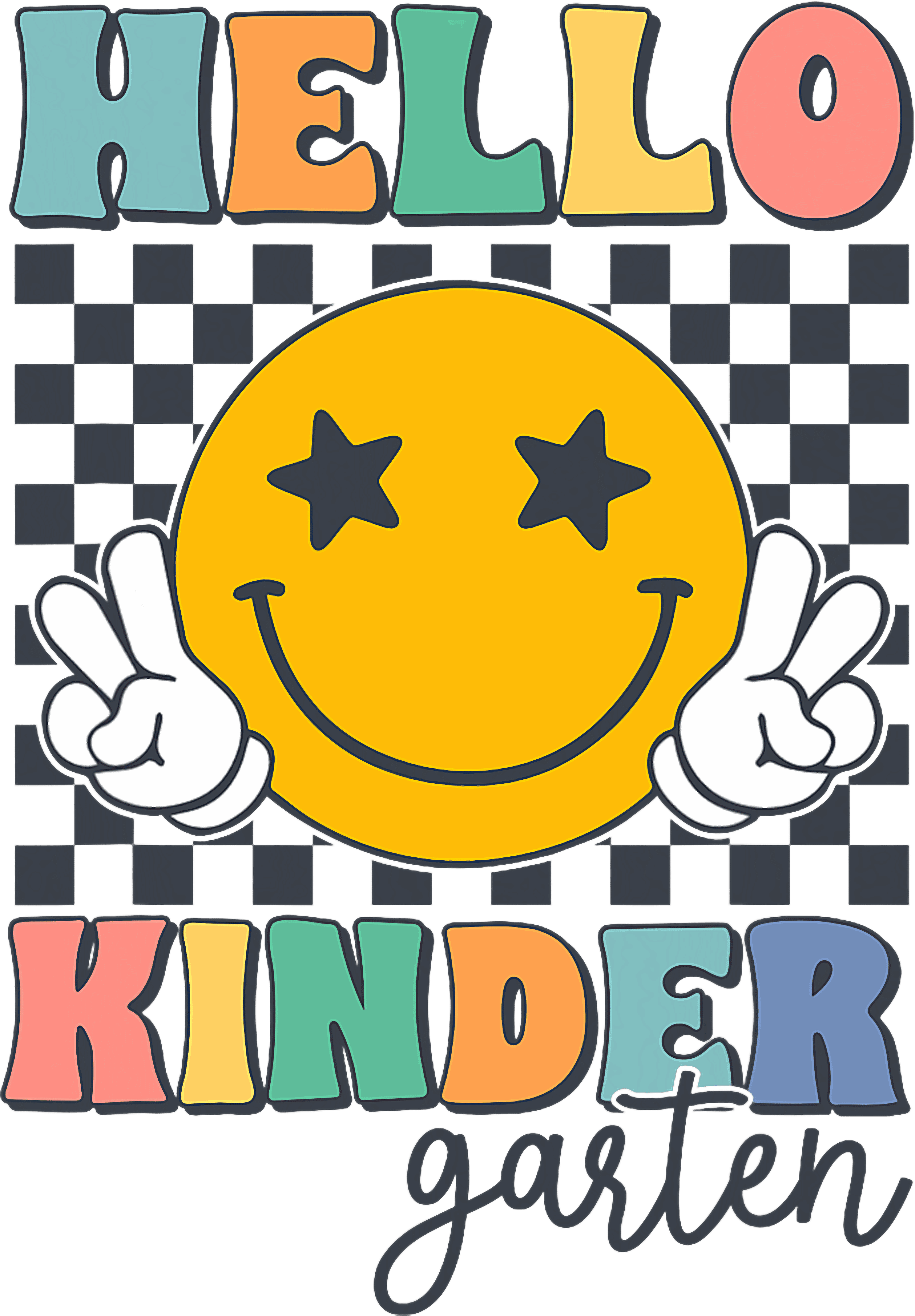 Hello Kindergarten Retro Back To School DTF Transfer