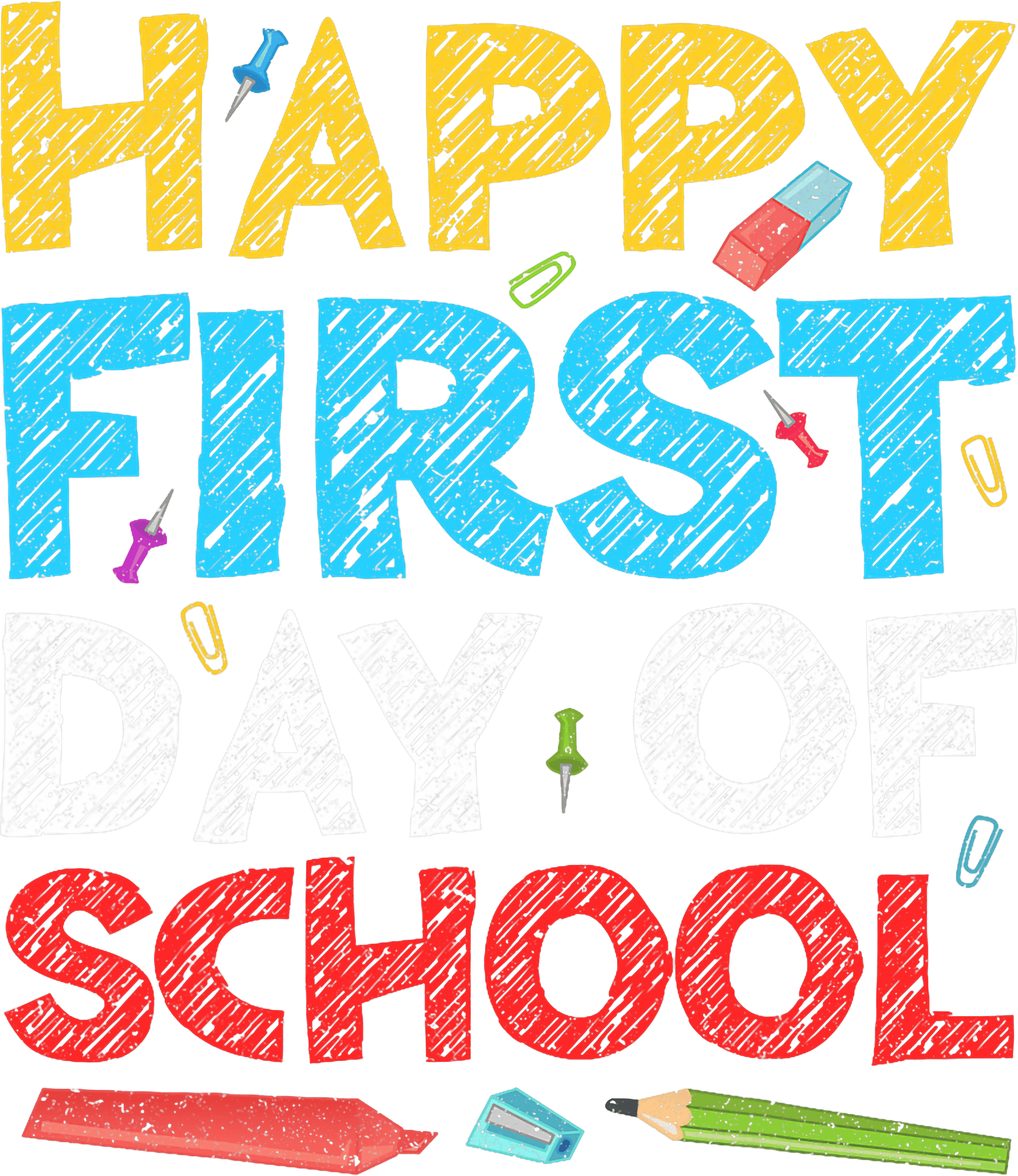 Happy First Day Of School DTF Transfer