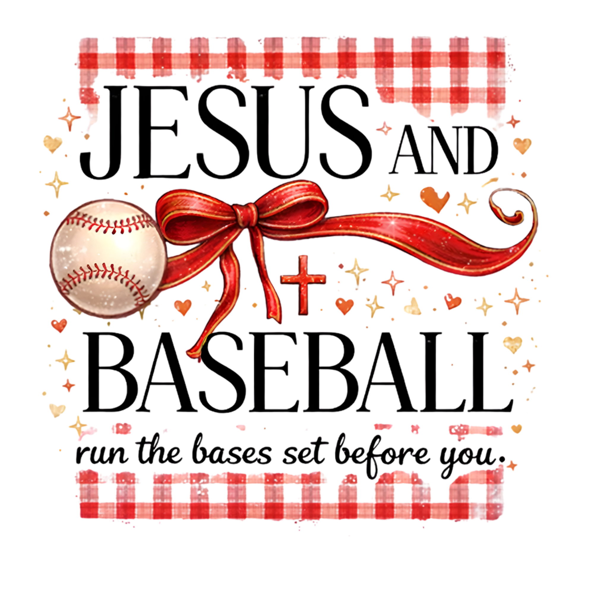 Jesus And Baseball DTF Transfer