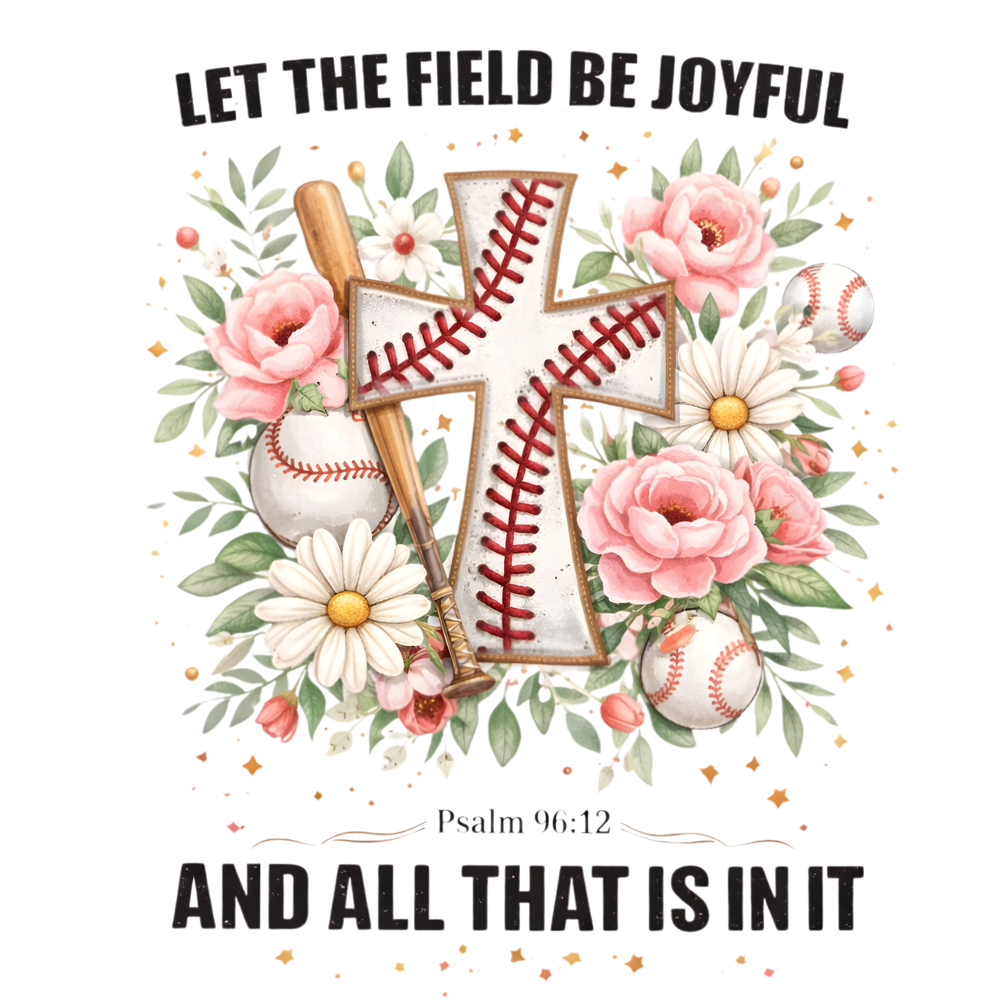 Joyful Baseball Faith DTF Transfer