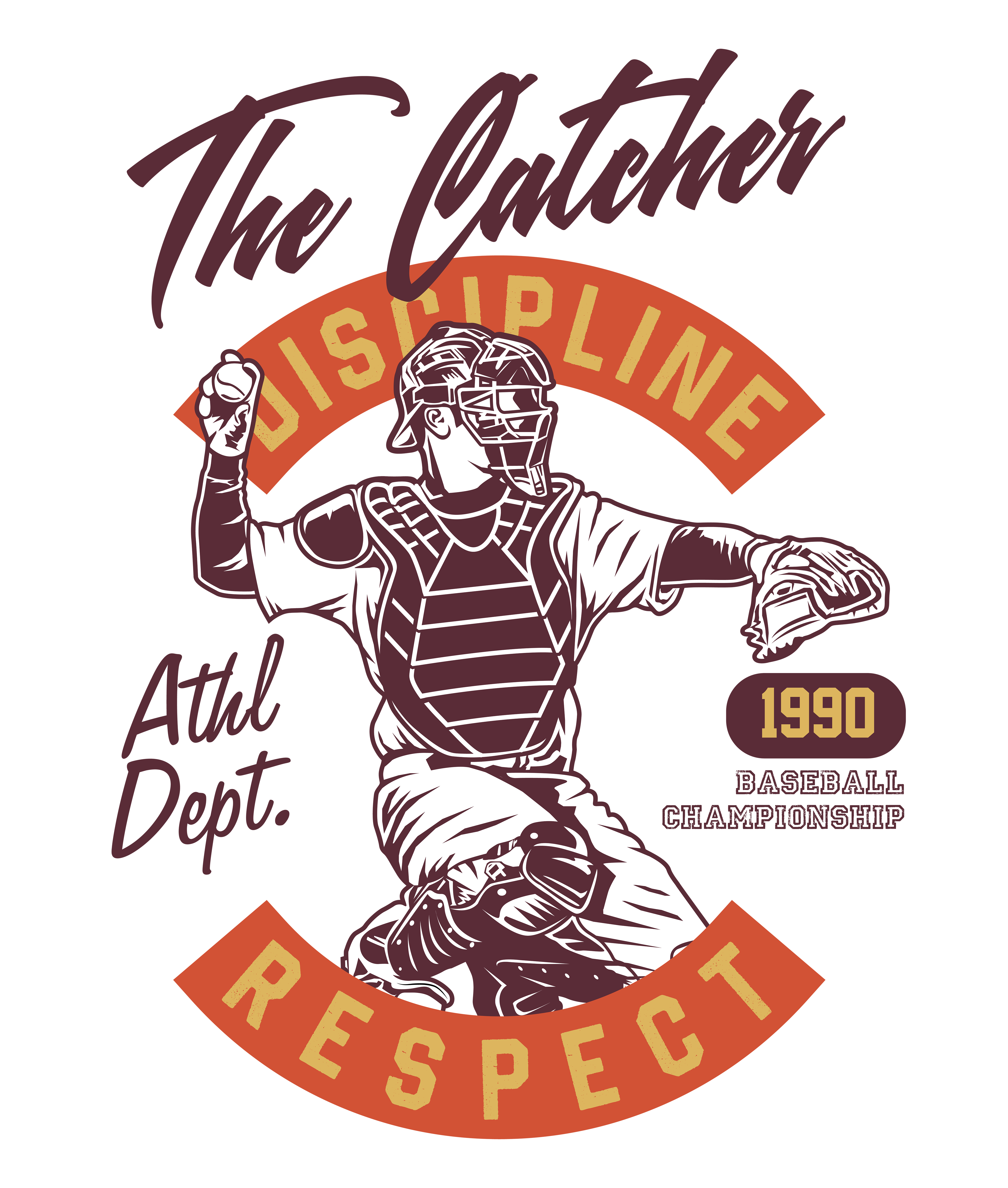 Baseball Discipline And Respect DTF Transfer