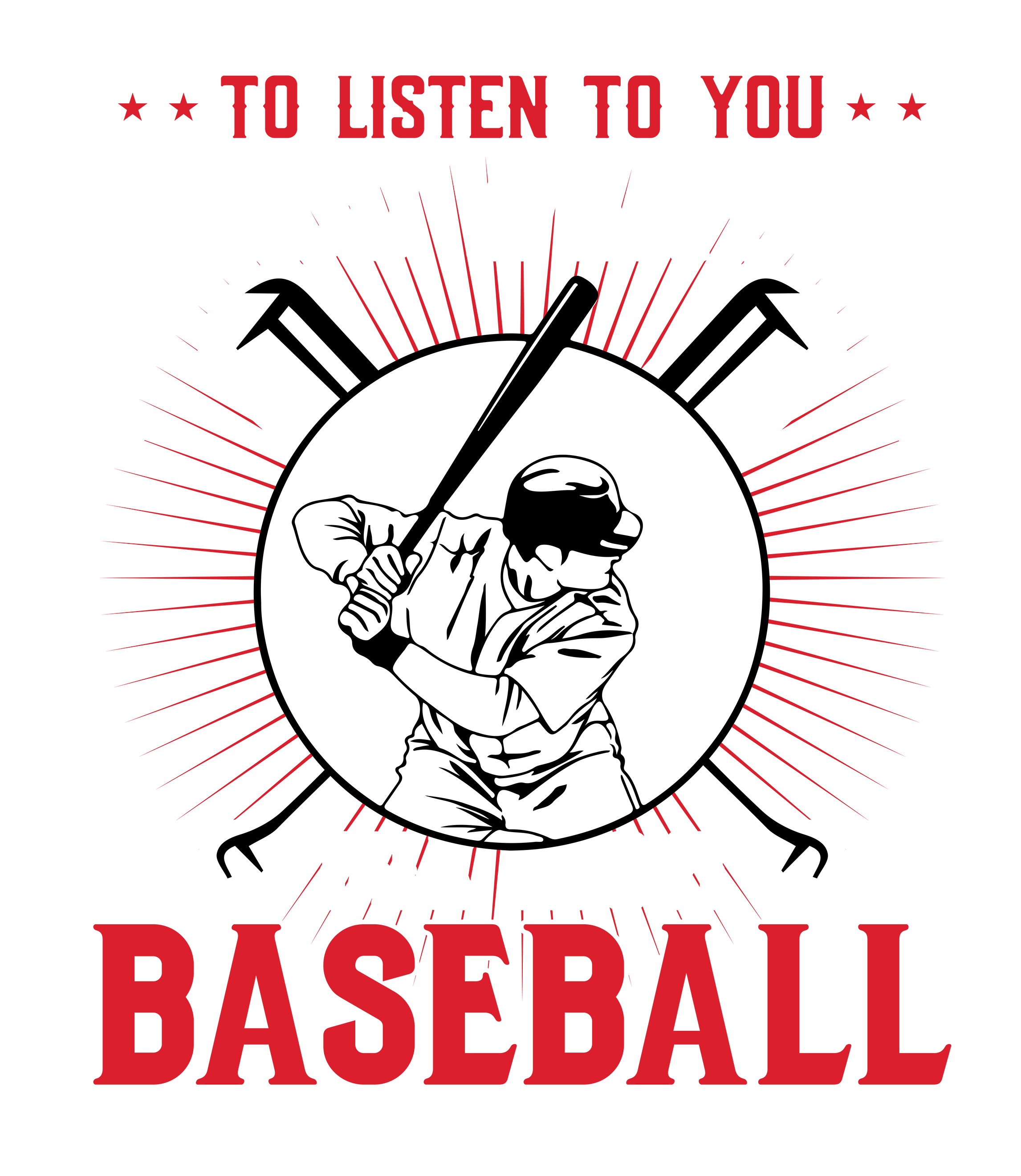 Baseball Conversation Starter DTF Transfer