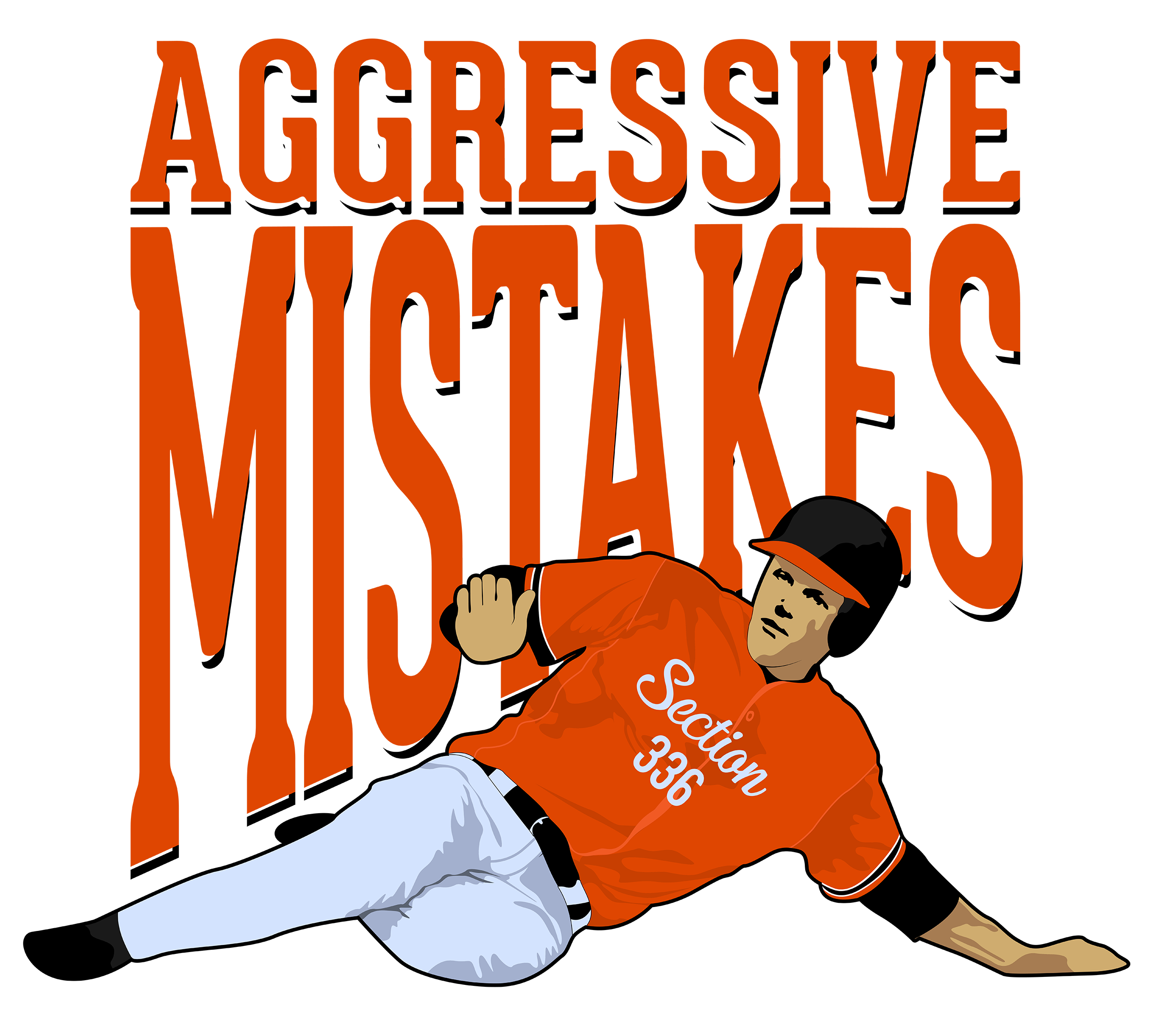 Aggressive Baseball Player Spirit DTF Transfer