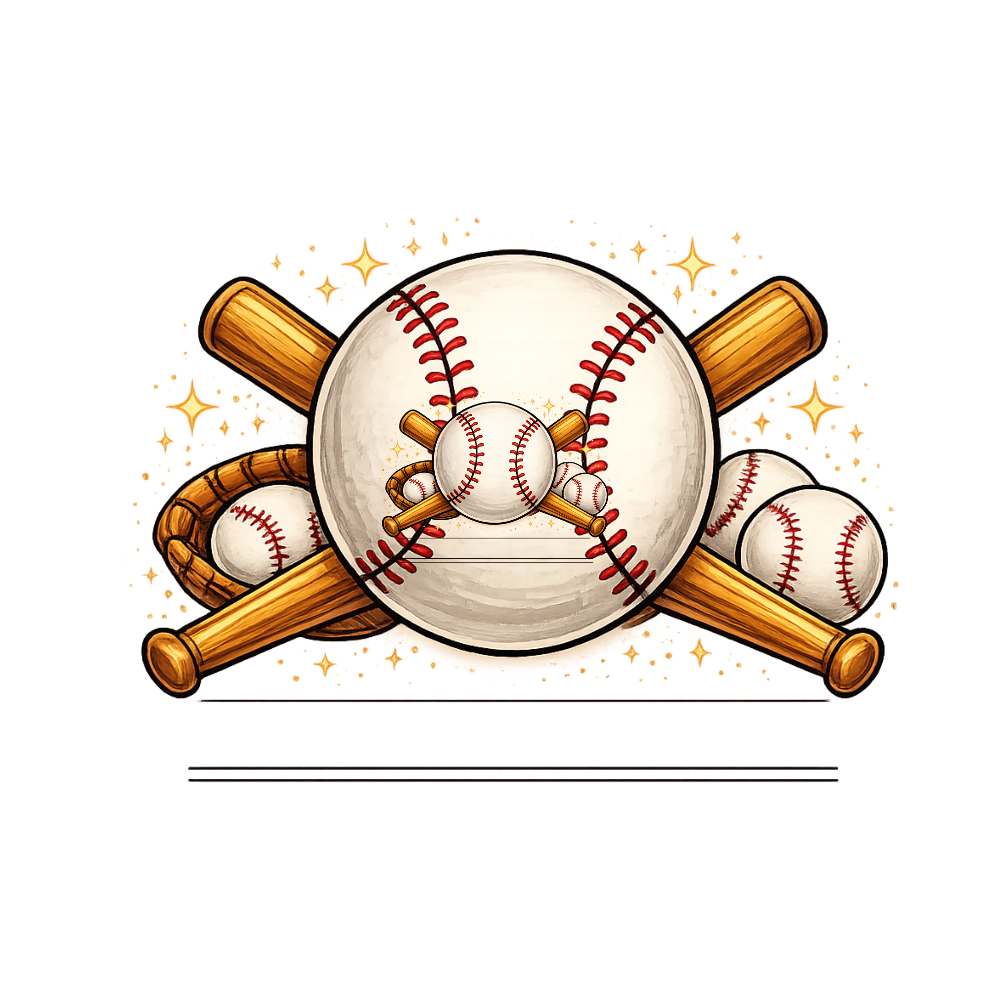 Baseball Bat Name Frame DTF Transfer