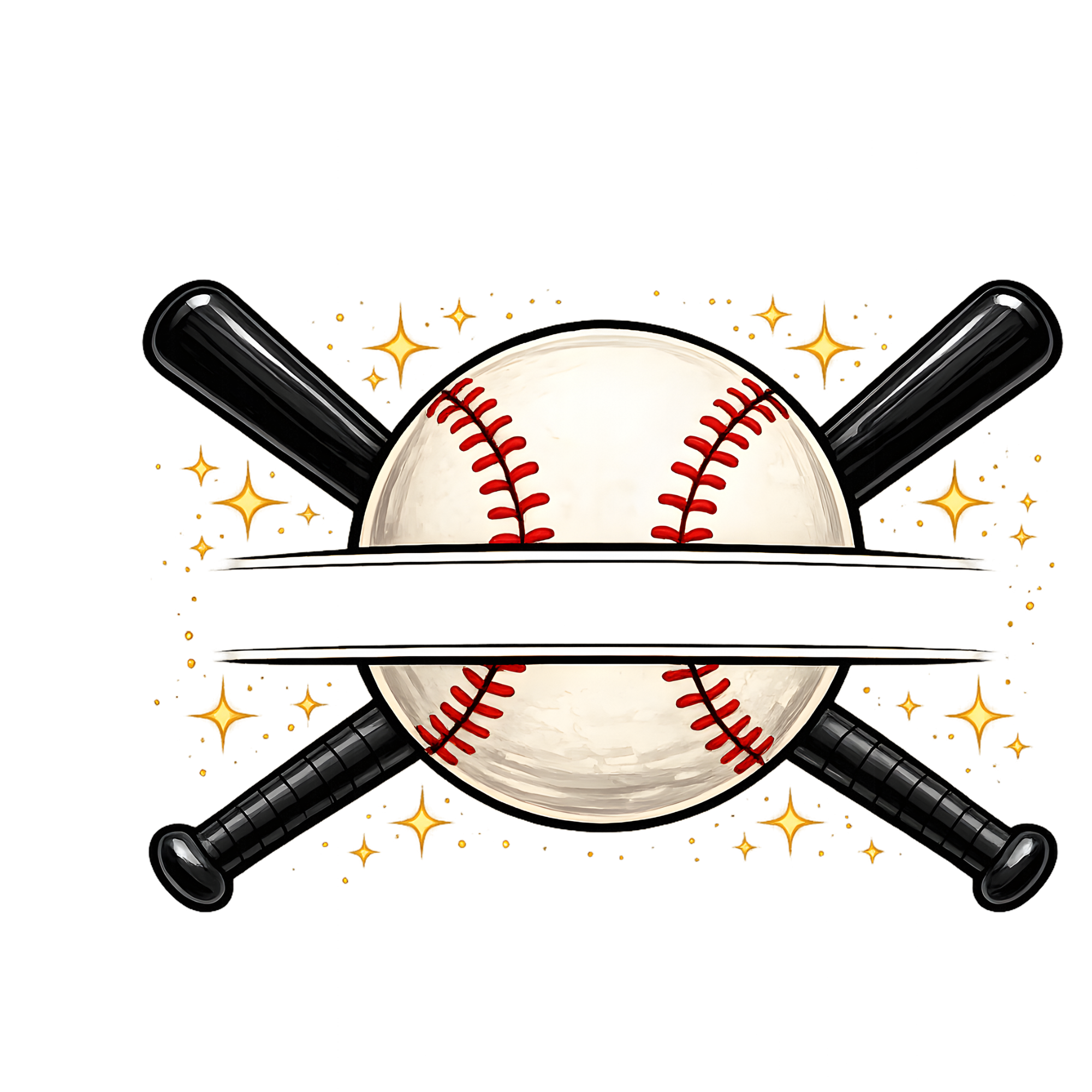 Crossed Bats Name DTF Transfer