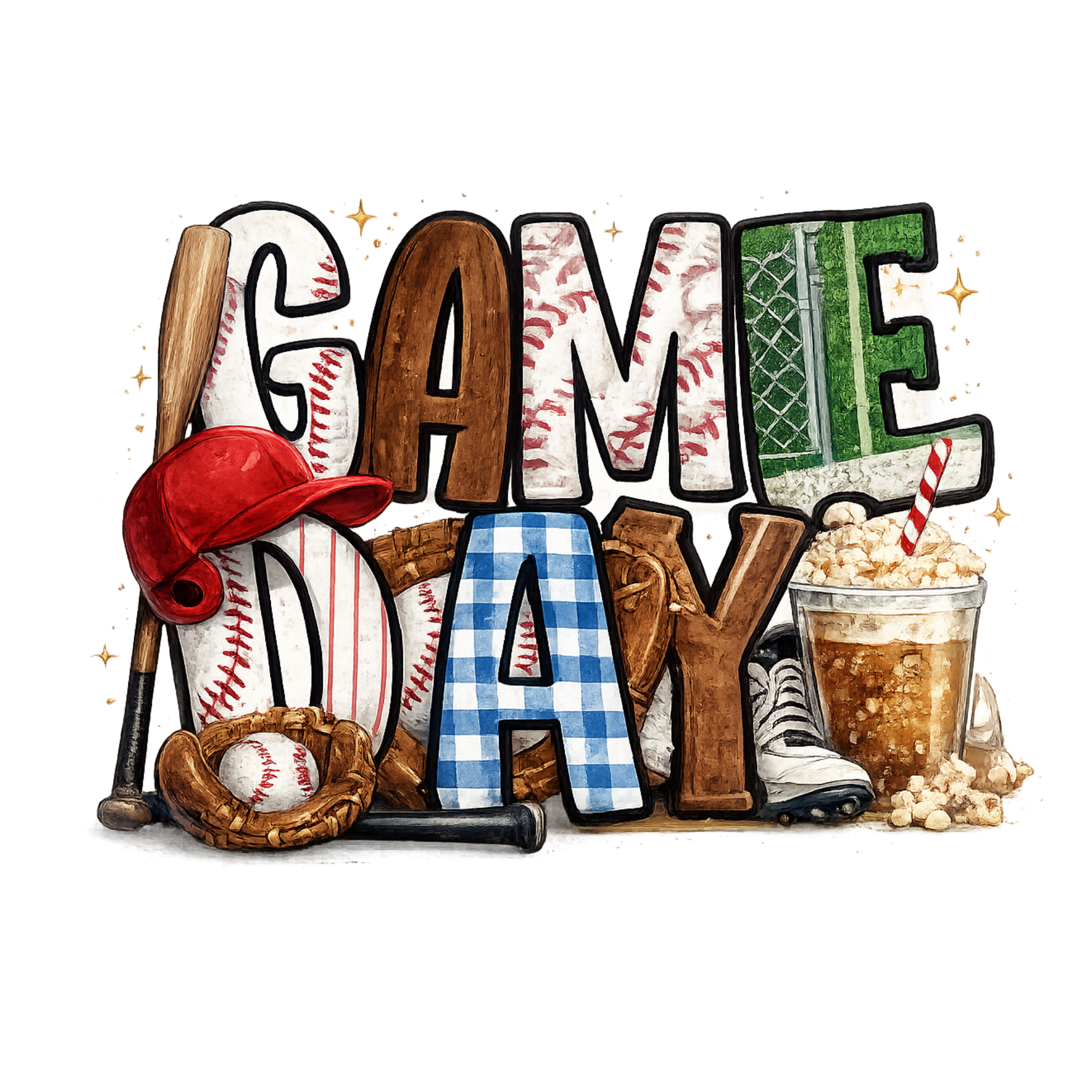 Baseball Game Day Sports DTF Transfer