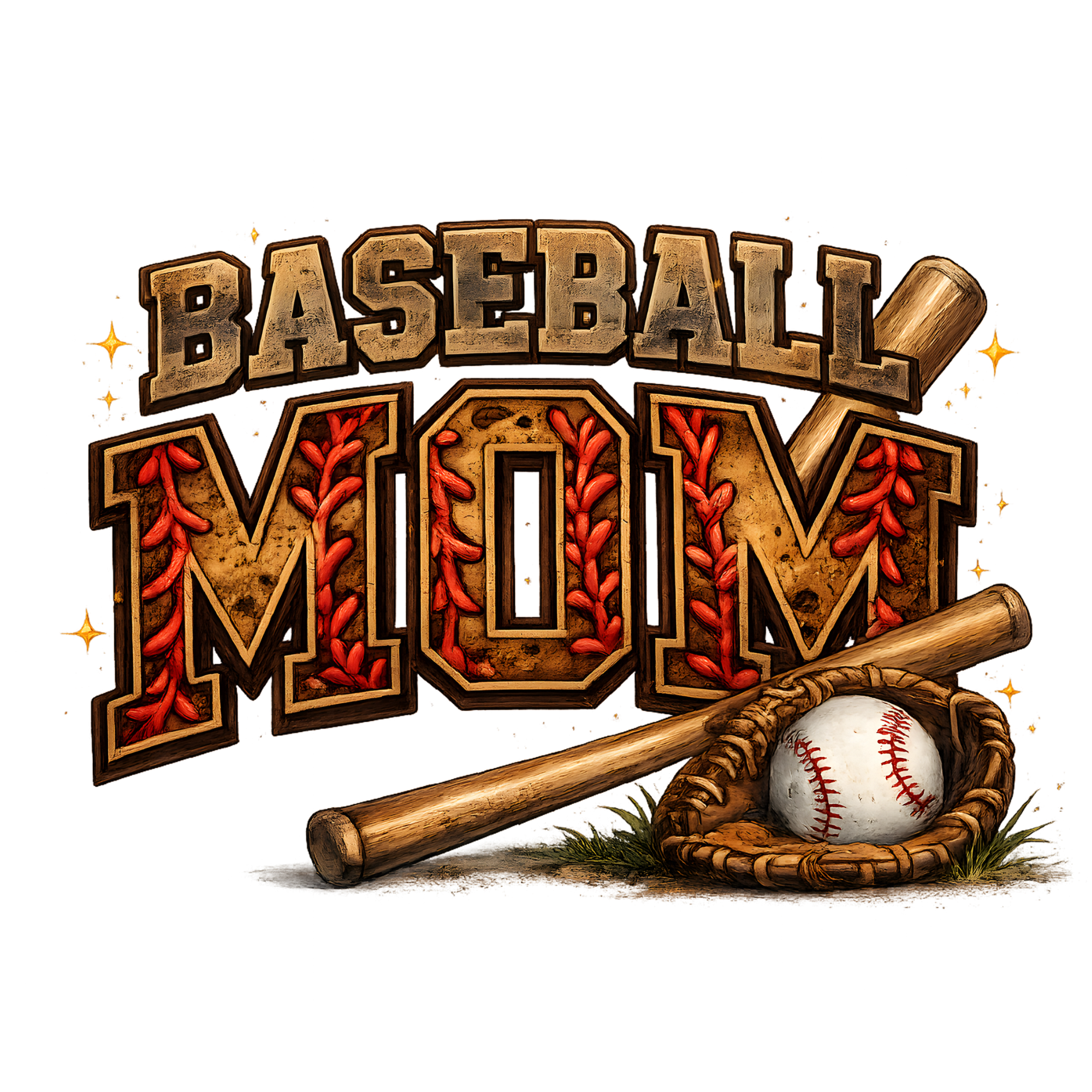 Vintage Baseball Mom DTF Transfer