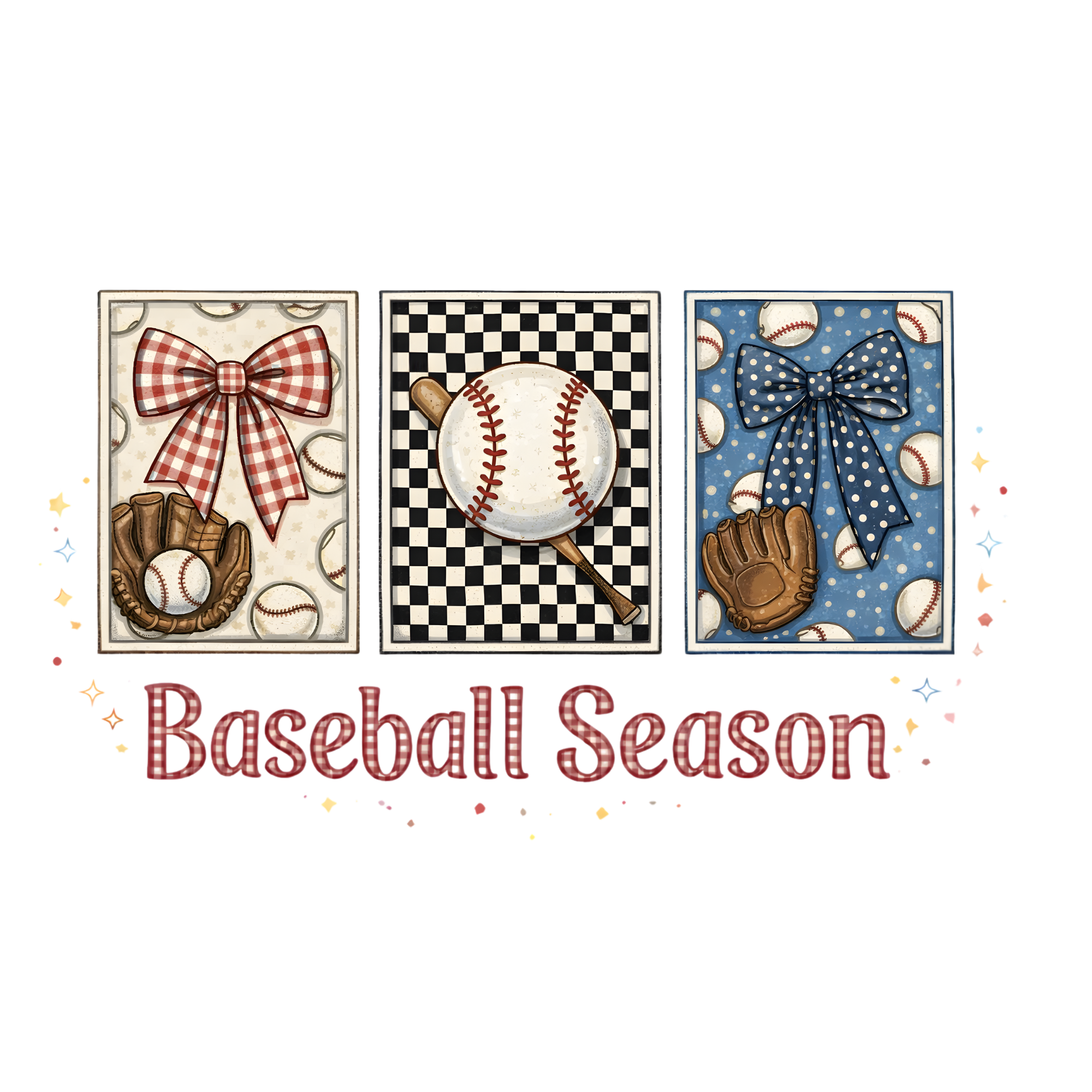 Vintage Baseball Season DTF Transfer