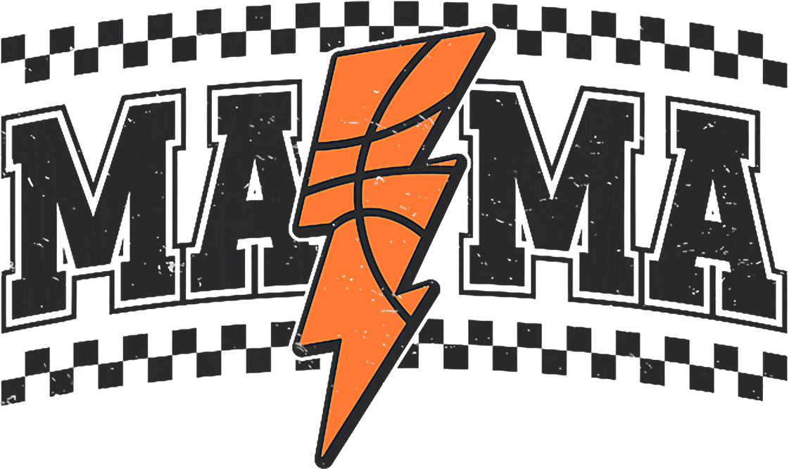 Mama Basketball Lightning Bolt DTF Transfer
