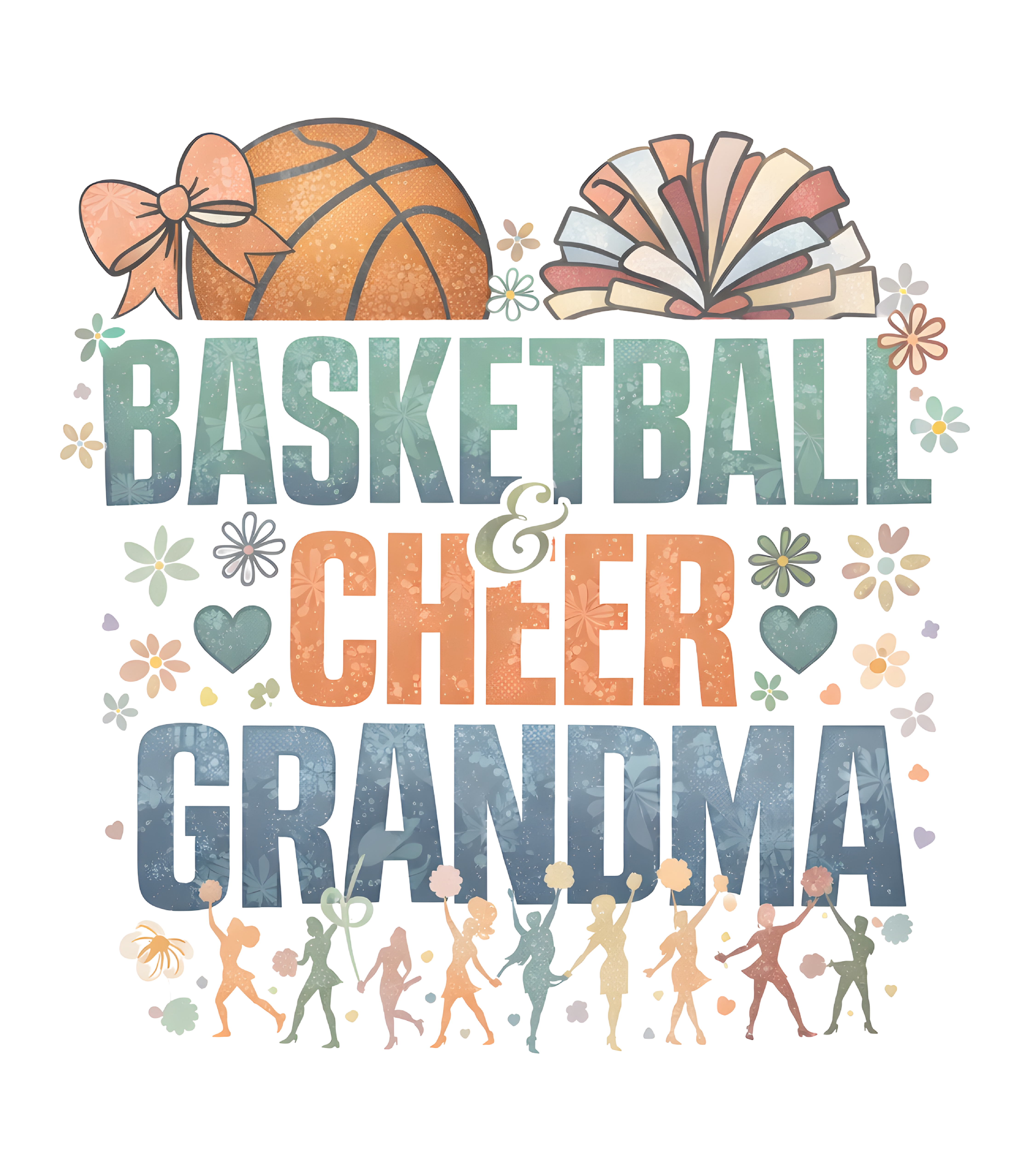 Basketball Cheer Grandma DTF Transfer
