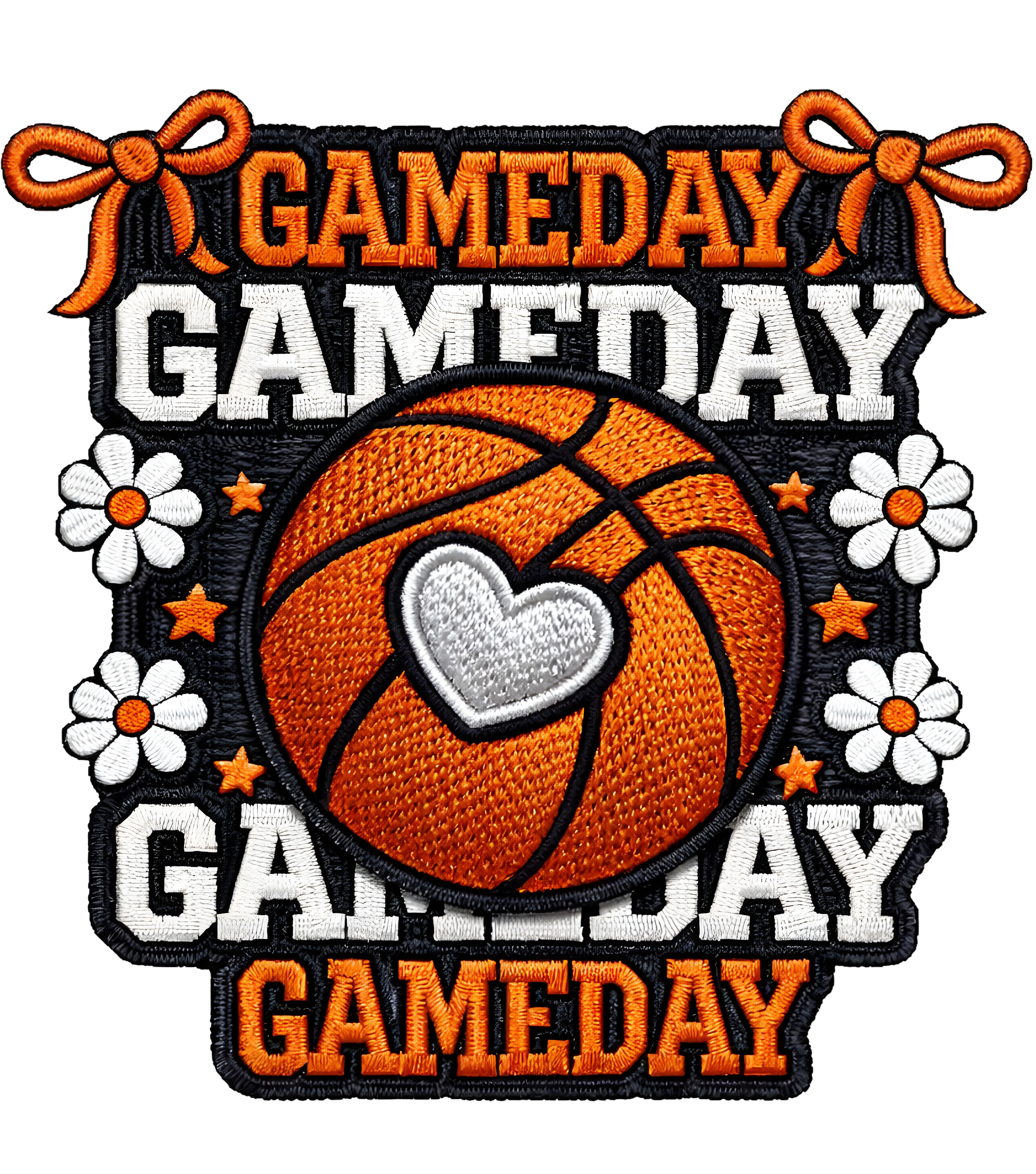 Basketball Heart Game Day DTF Transfer