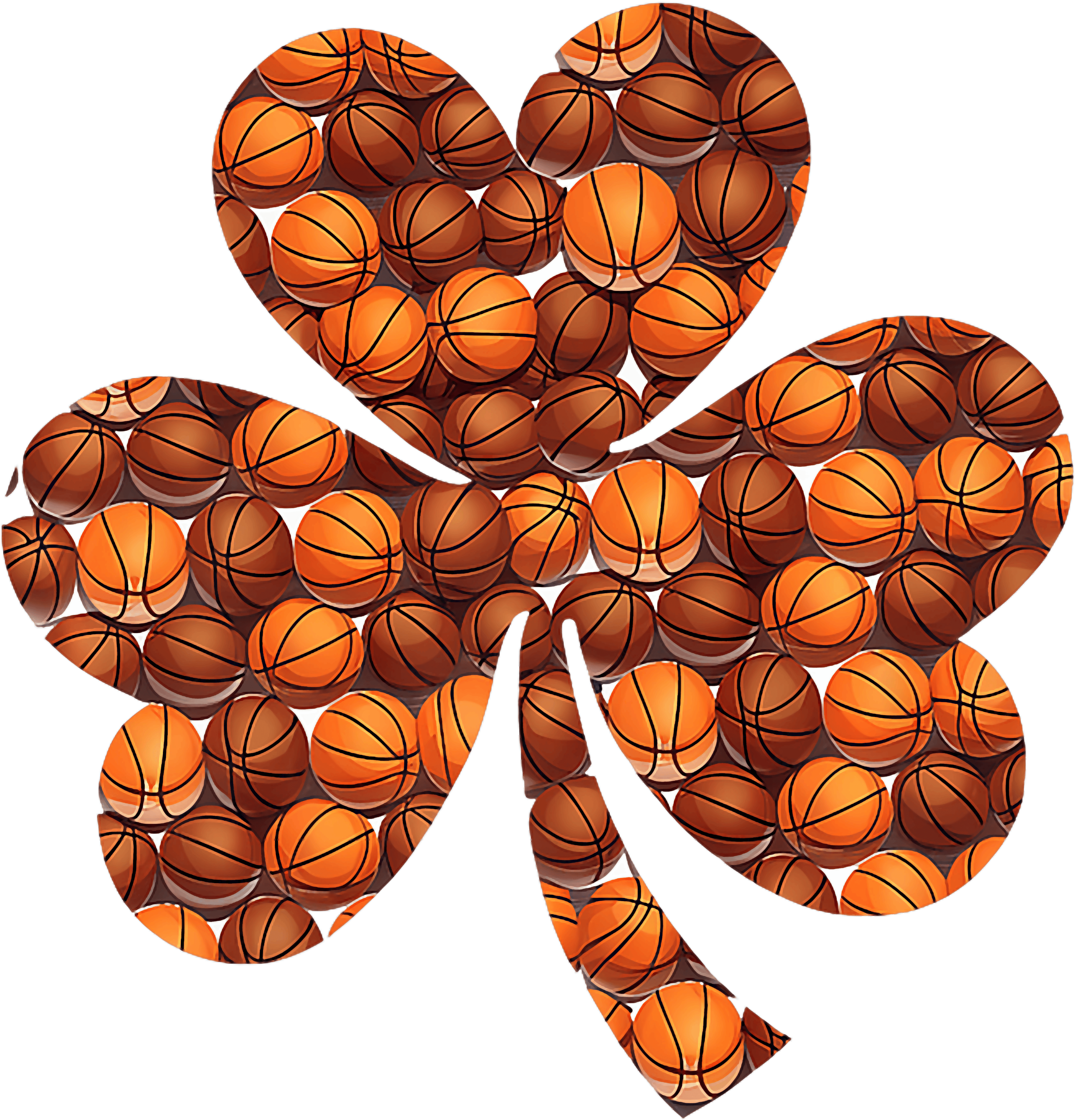 Lucky Basketball Shamrock DTF Transfer